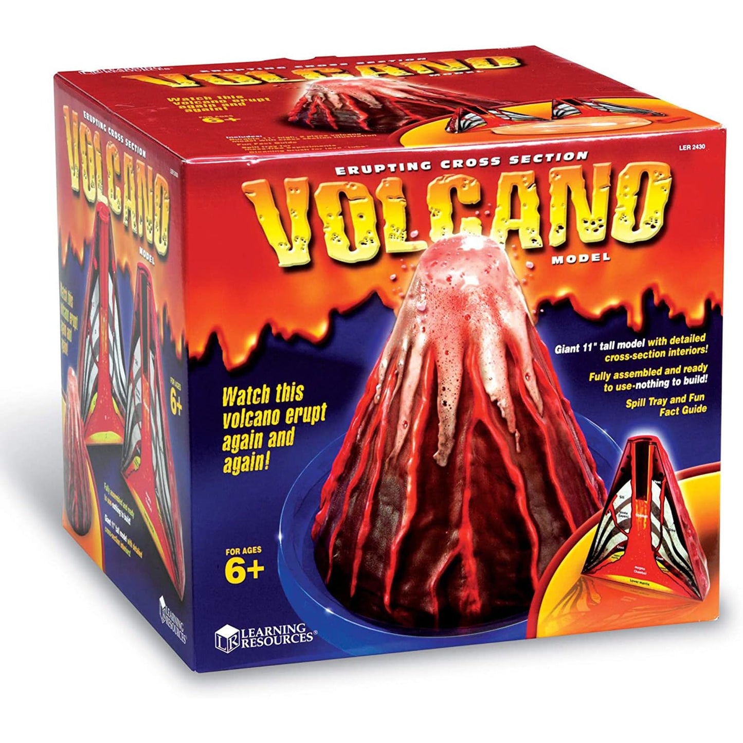 Learning Resources Erupting Cross-Section Volcano Model - Educational Science Projects Kits for Kids, STEM, Chemistry for Students, Classroom and Teacher Must Haves, Back to School Experiments