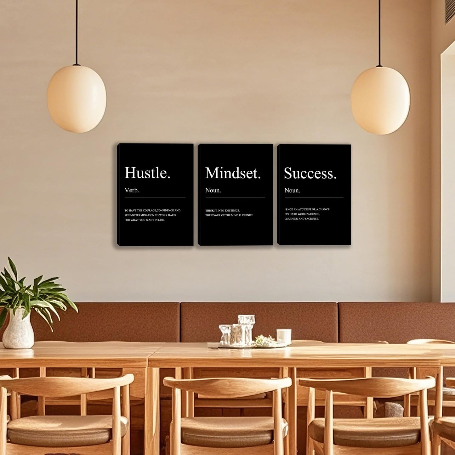 3 Panel Print Canvas Wall Art Motivational Office Wall Decor Painting Inspirational Posters Modern Inspiring Artwork for Home Living Room Bedroom Wall Decor Office Wall Art Ready to Hang - 36"Wx 16"H