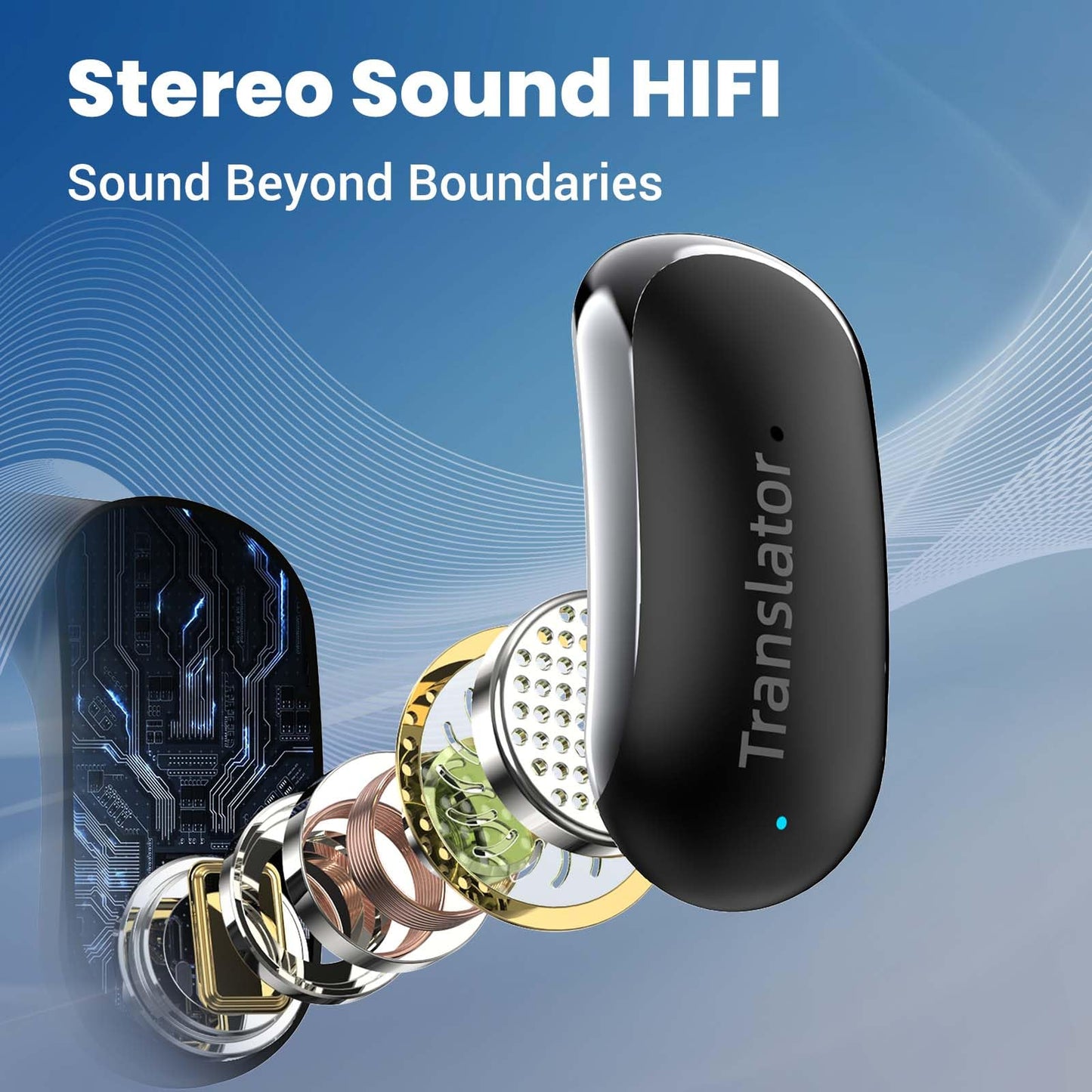 ANFIER Translation Earbuds Real-Time for iPhone & Andorid AI Headphones Language Translation 144-Language Real-Time Two-Way OWS Translator Earbuds for Travel Business Study (AF56 Black Online)
