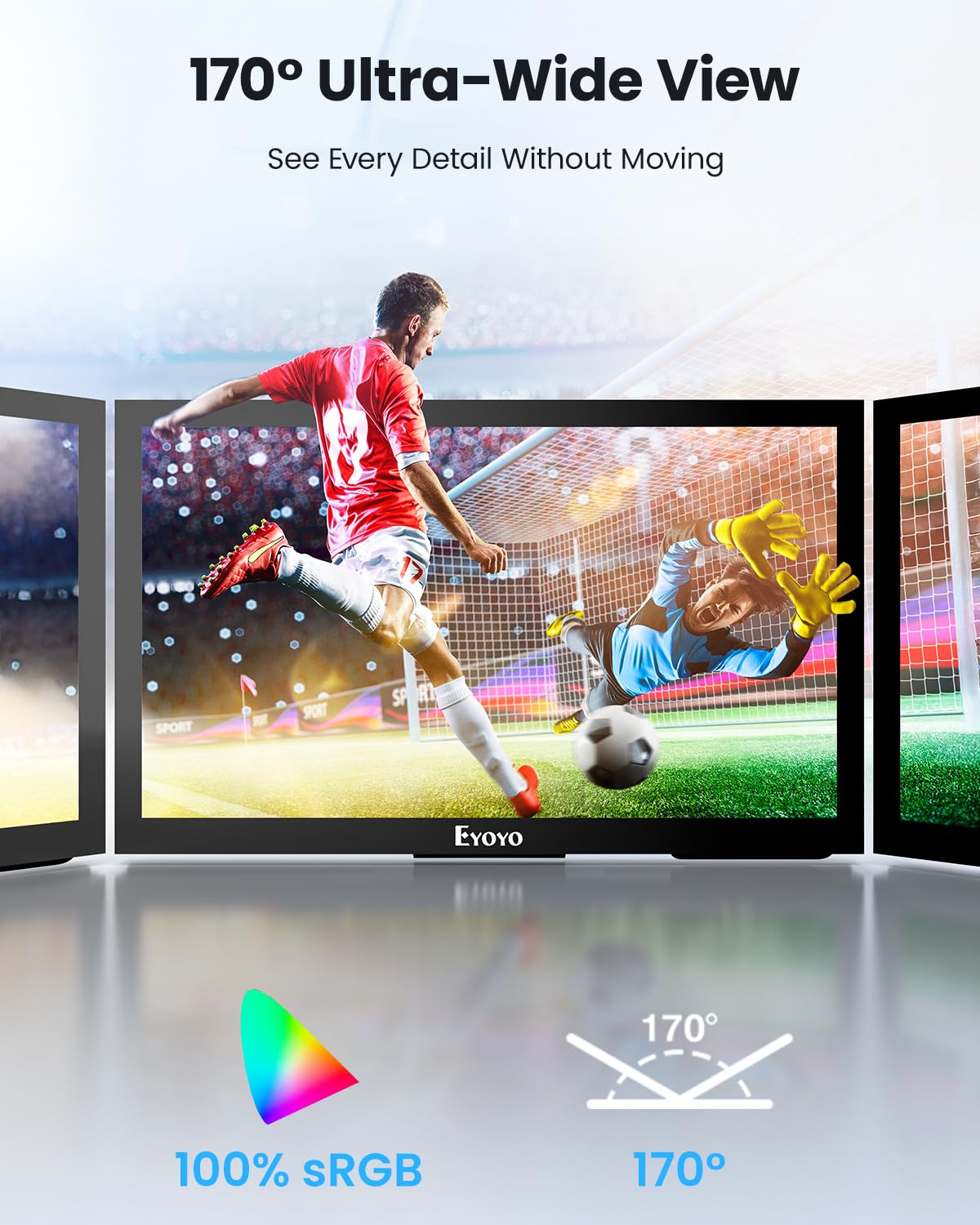 Eyoyo Raspbery Pi Screen 7-inch: 1024×600 LCD Capacitive Touchscreen Monitor with Stand, Mini Portable HDMI Monitors IPS Touch Display for Raspbery Pi 5/4/3/2/Zero, Windows/Linux/Android