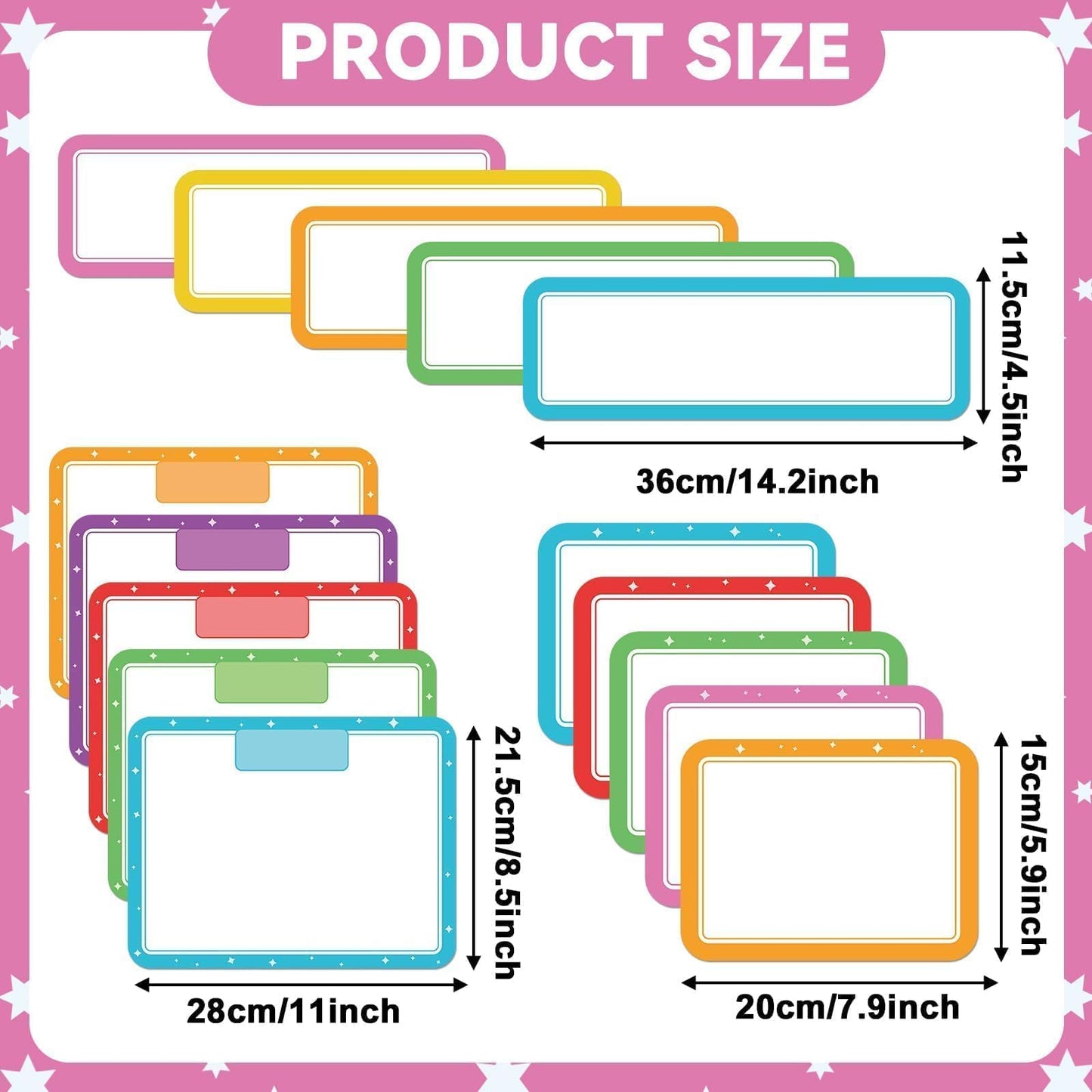 15 Pcs Magnetic Write Wipe Paper Organization Chart Dry Erase Objectives Learning Magnets for Classroom Whiteboard Great for Classroom Goals Targets School Whiteboard Teaching Essential Supplies
