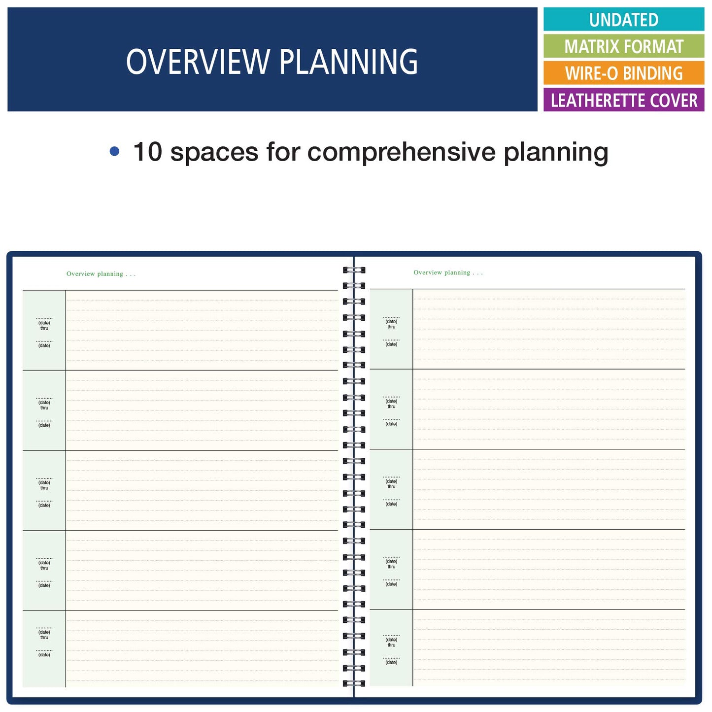 Elan Publishing Company Combination Plan and Record Book - 8 Period Teacher Lesson Planner (PR8-1035) - PR8-1035