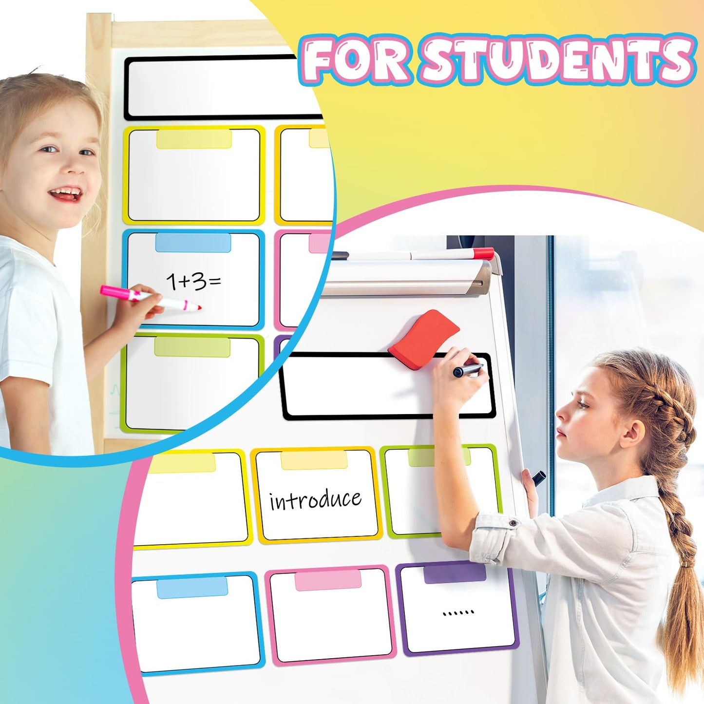 Qilery 14 Pcs Magnetic Write Wipe Organization Chart Magnetic Dry Erase Label Classroom Organization Teacher Objectives for Classroom Whiteboard Goal Target