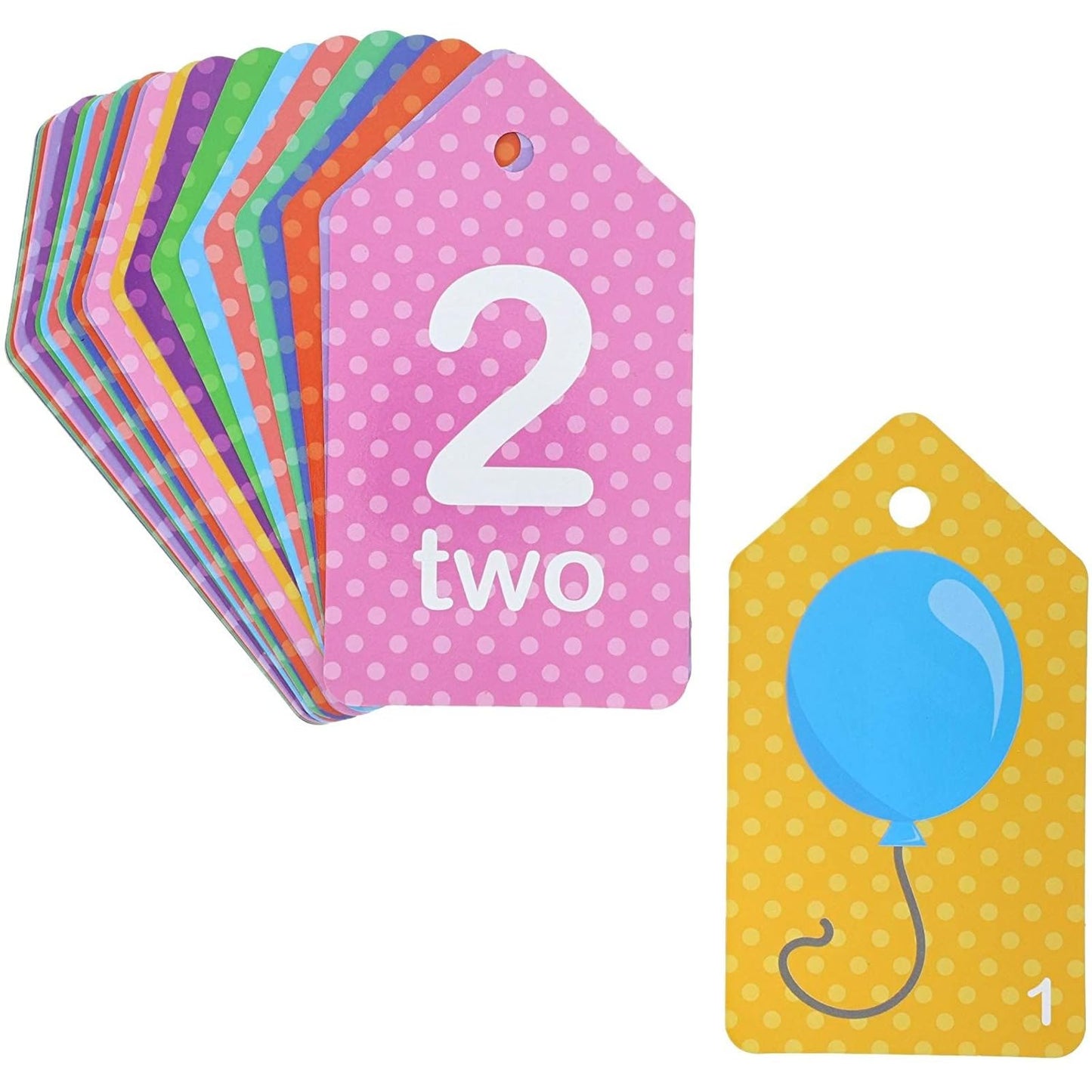 Laminated Number Flash Cards - Ring-Bound Alphabet & Number Set - Portable Toddler Flash Cards - Interactive Preschool Learning Activities - Multicolor, 3-Pack, 78 Count