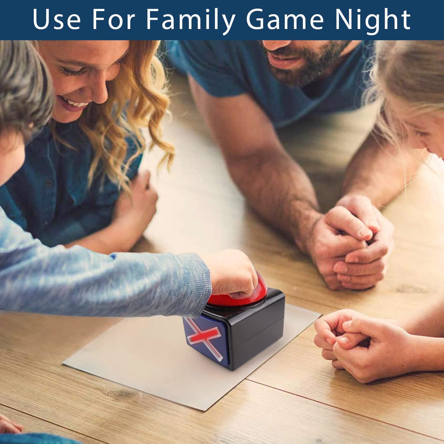 BEAN LIEVE 4Pack Game Buzzer - Quiz Trivia Lights Sound, Red Game Buzzer for Adults