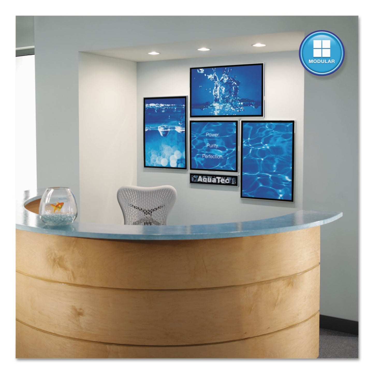 Quartet Matrix Modular Magnetic Whiteboard, 16" x 16", Includes Tray and Marker, Silver Aluminum Frame (M1616)