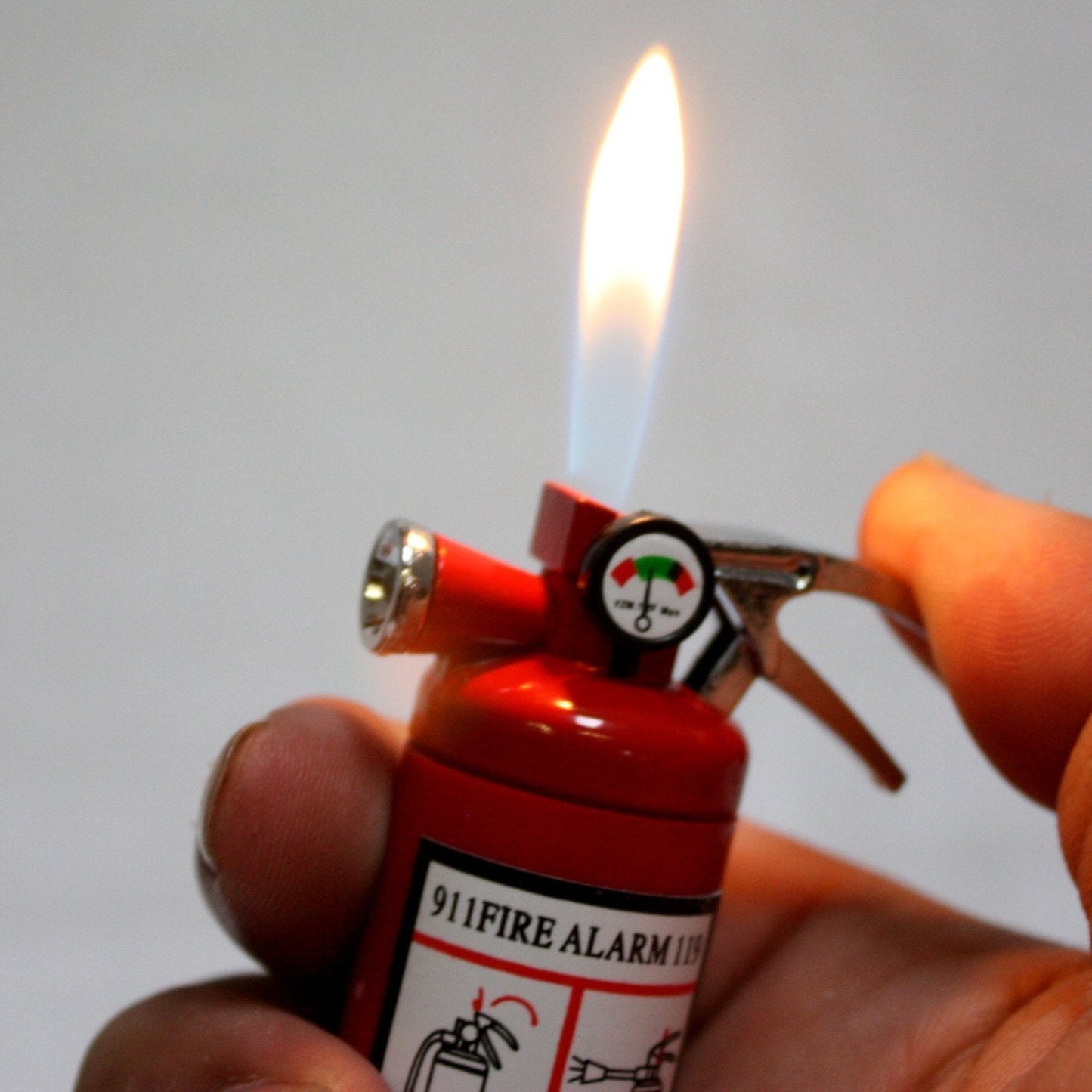 Smoke Mart Piioket Flame Lighter with LED Flashlight - Red
