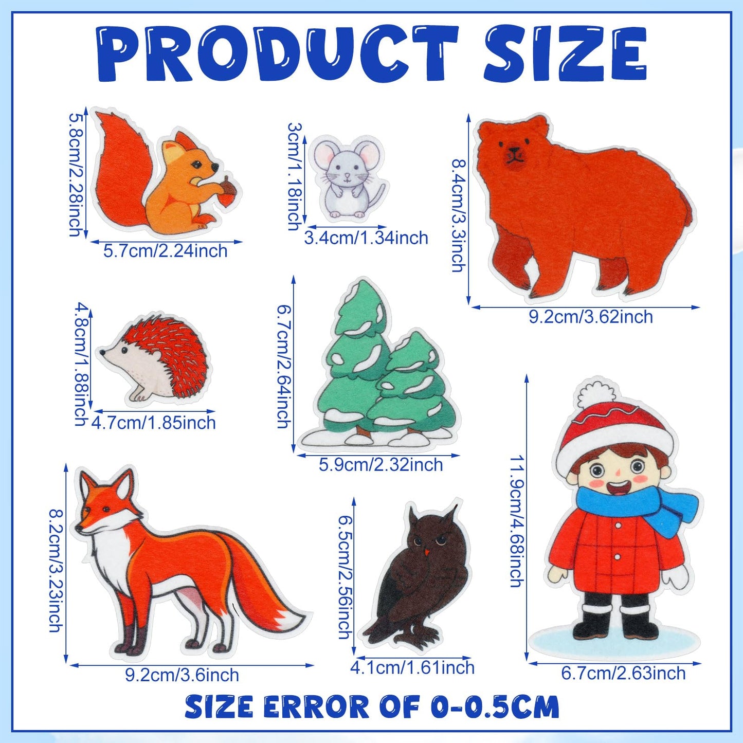Windkream 16 Pack Felt Board Fairy Story Set Flannel Boards Precut Felts Pieces Fairy Tales Sets for Preschool Activity Included Three Little Pigs, Little Red Riding Hood, Hare and Tortoise