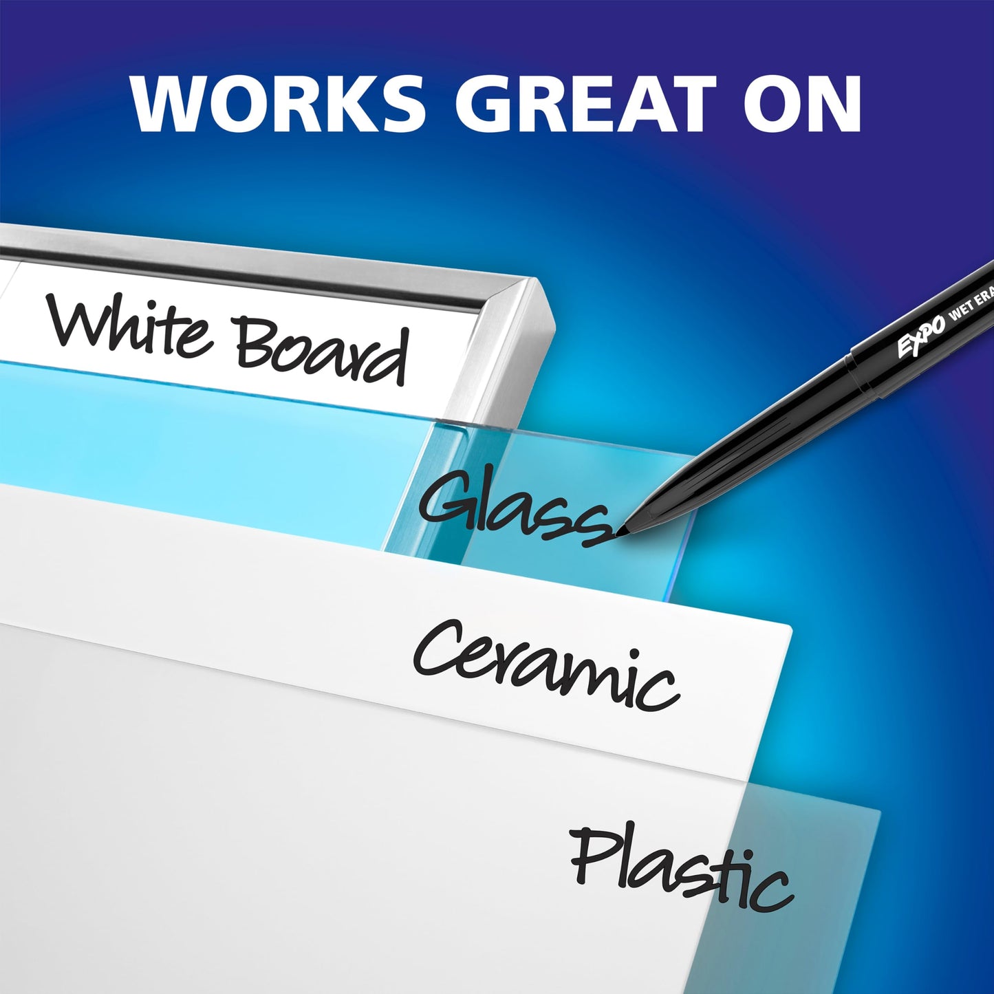 EXPO Wet Erase Markers, Semi-Permanent, Fine and Ultra-Fine Tips, 36 Count - For Writing on Glass, Whiteboards, Mirrors, Calendar, Labeling, Organizing