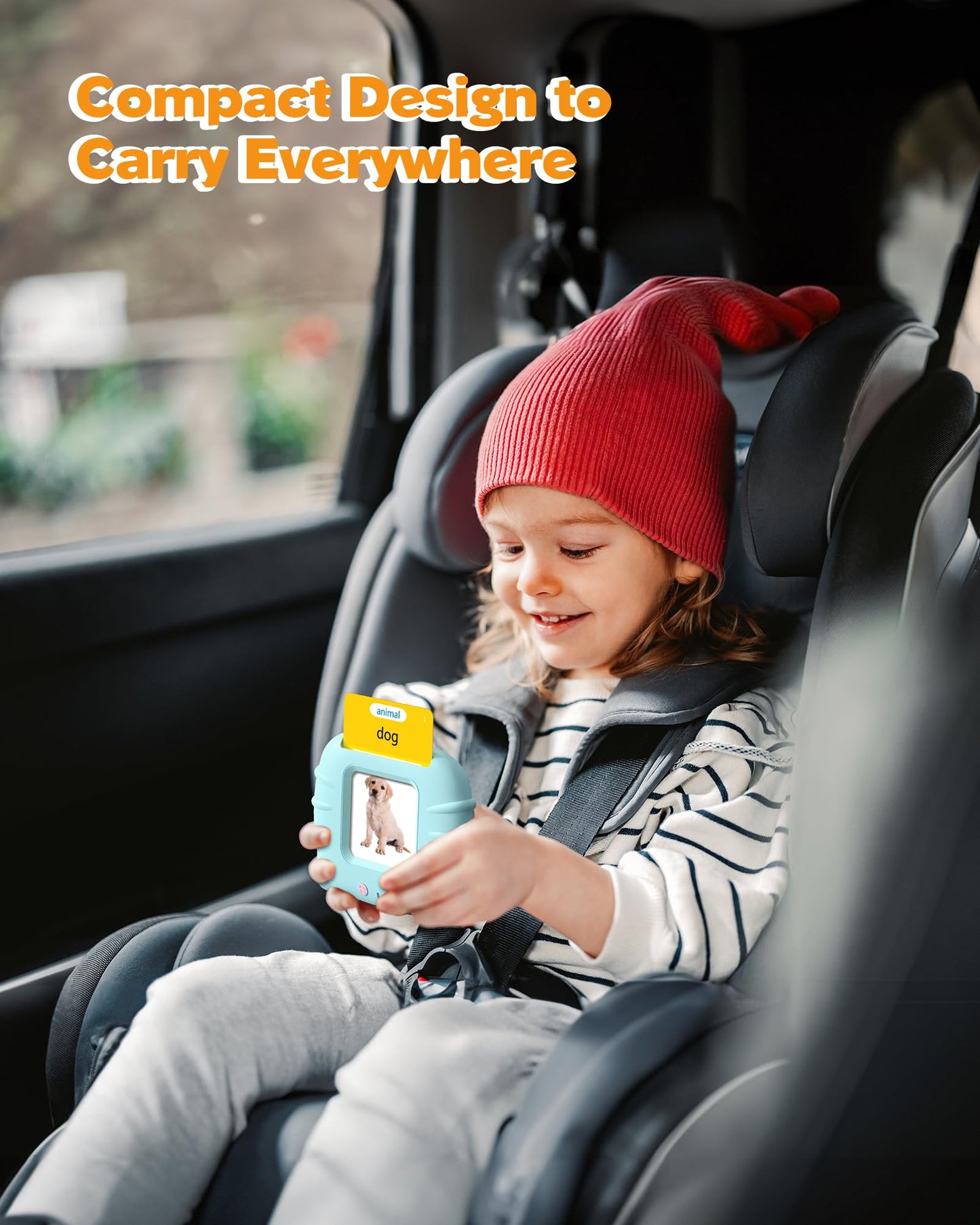 Airbition Talking Flash Cards for Toddlers 1 2 3 4 Year Olds, Montessori Language Learning Toys with 224 Words, Pocket Speech Therapy Toys, and Speech Development Educational Playthings for Children