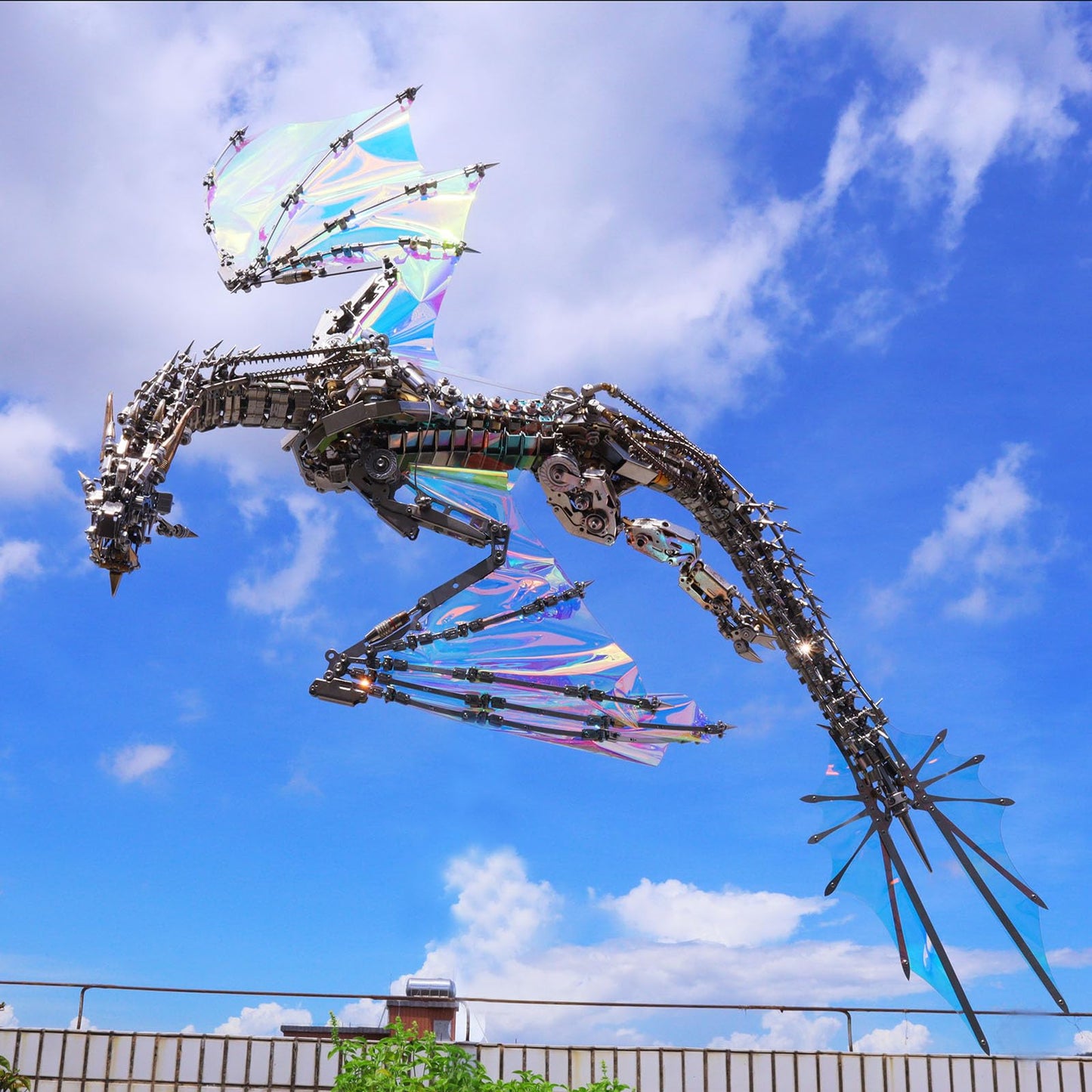 3D Metal Puzzle for Adults - Bloodthirsty Aurora Dragon Model Kit, 3000+ Pieces, 126cm Long - Mechanical DIY Assembly for Collectors