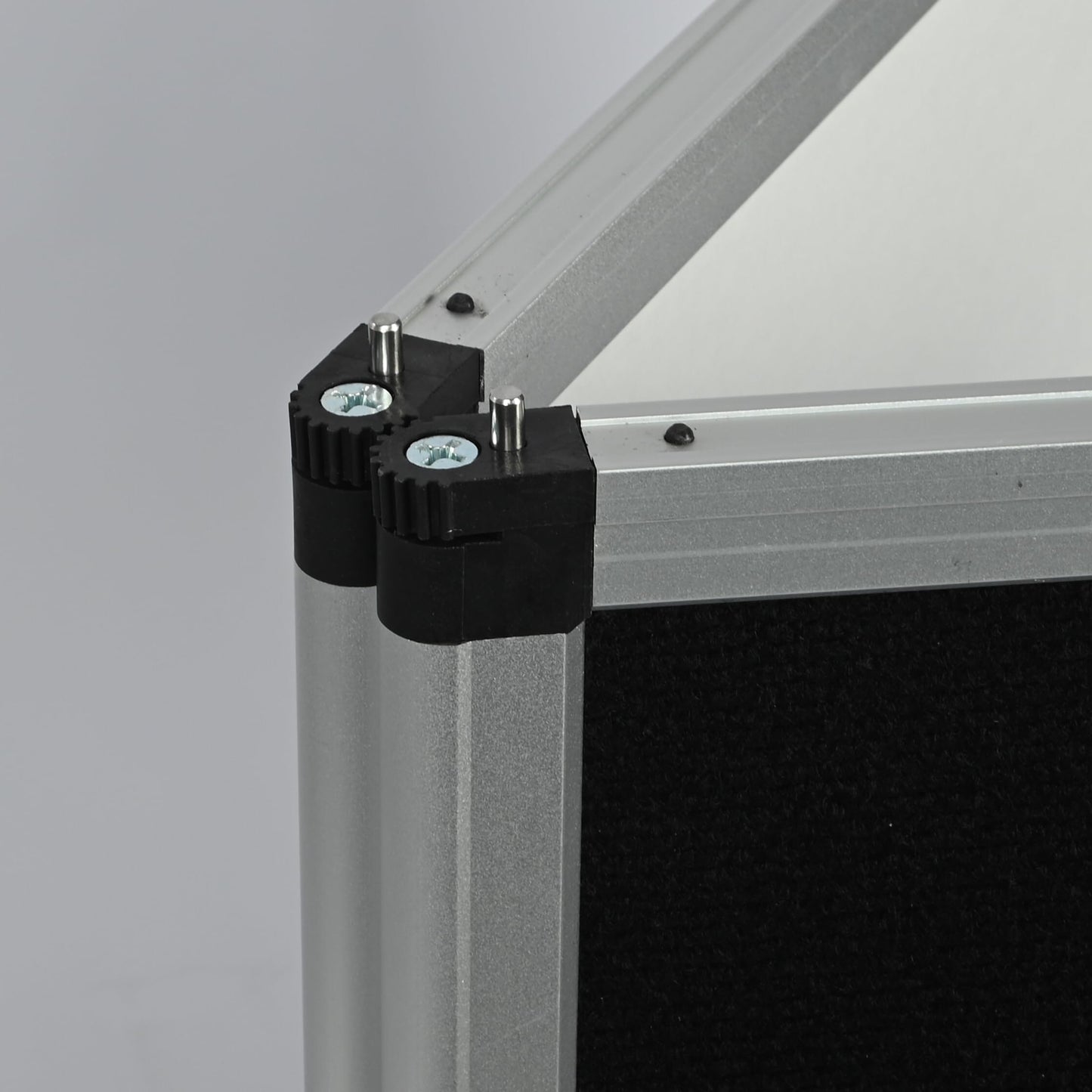 ISXACFF 6+1 Panel Trade Show Presentation Board, 82.6" H x 70.8" W Portable Display Panel System, Folding 6 Panels Exhibition Boards Single Sided Tabletop Display 6 Panels,Hook & Loop-Receptive Fabric
