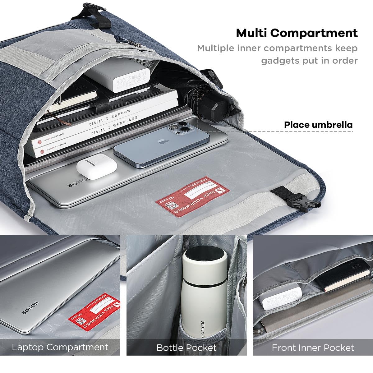 OIWAS Messenger Bag for Men, 15.6 Inch Laptop Crossbody Bags Women Casual Satchel Shoulder Bag College Travel Office Briefcase