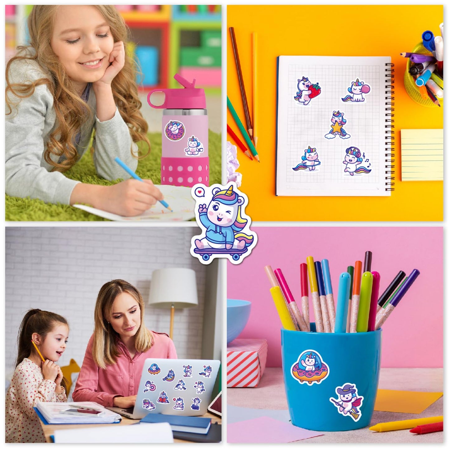 LilyBeauty Multifunction Pencil Case with Calculator, Pencil Sharpener and Curriculum, Multiple Cute Patterns, Suitable for Elementary School Girls, Boys, Great Gifts for Kids (Purple)