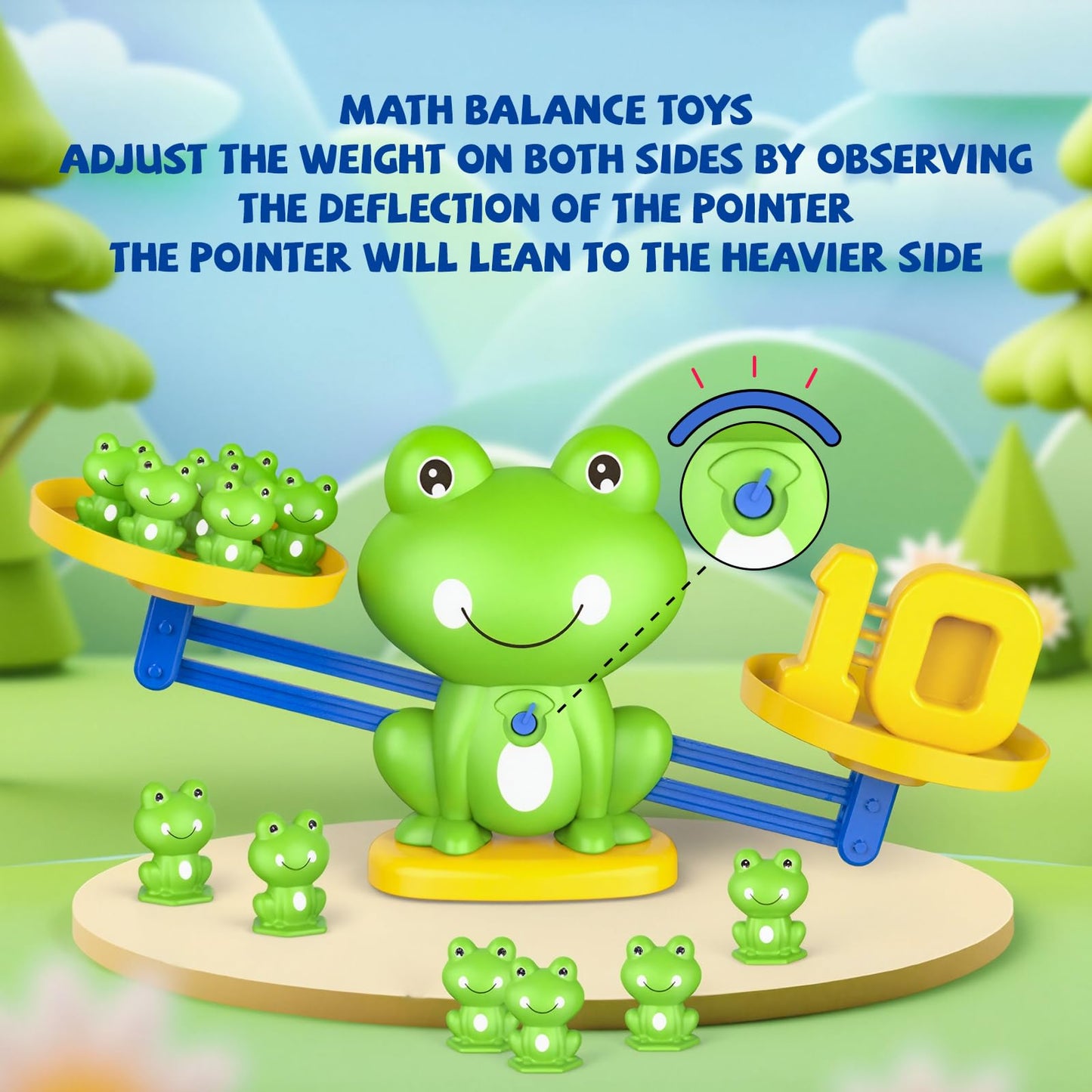 Snugzy Frog Balance Counting Toys, Number Counting Scale Games for Kids Cool Math Learning Games for Boys and Girls Preschool Kindergarten Learning STEM Montessori Educational Toys for 3+ (93 PCS)