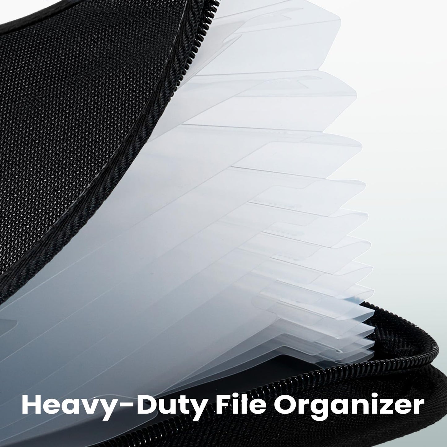Sooez Heavy Duty Accordion File Organizer with Hidden Handle, Portable 12 Pockets Expanding File Folders, Cloth Monthly Bills Receipt Organizer for Letter/A4, School Classroom Home & Office Supplies