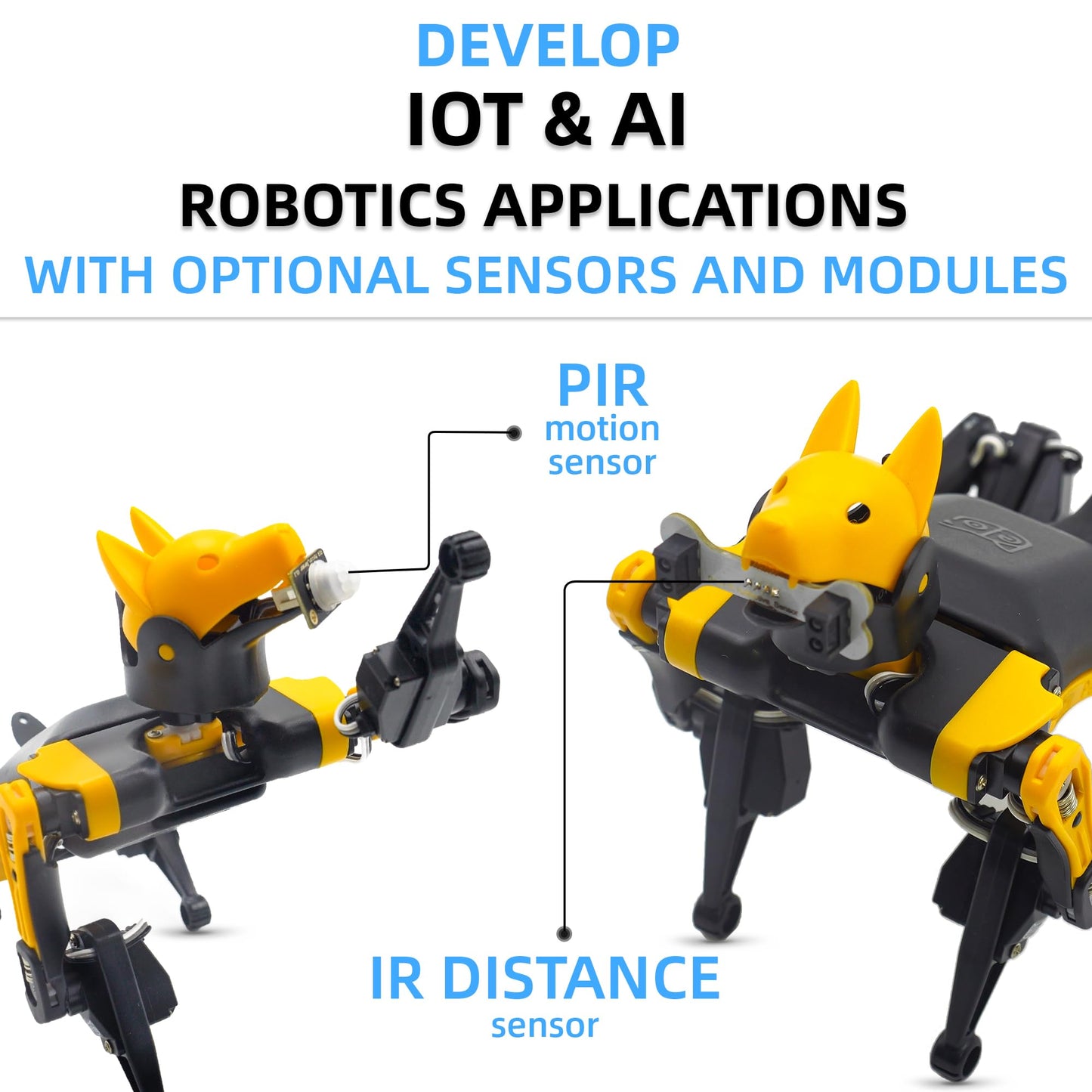 Petoi Programmable Robot Dog Bittle X V2 Lite Servo (Pre-Assembled) | Coding Smart Robot Dog Kit, Voice Controlled, Quadruped Interactive Robot for Kids, Open Source, STEM & Robotics Education