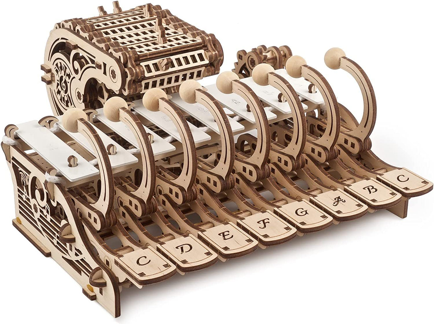 UGEARS Celesta 3D Mechanical Puzzle 3D Wooden Puzzles for Adults - Wooden Model Kits for Adults Musical Instruments for Adult Piano, Music Box and Xylophon Brain Teaser, Hobby Set