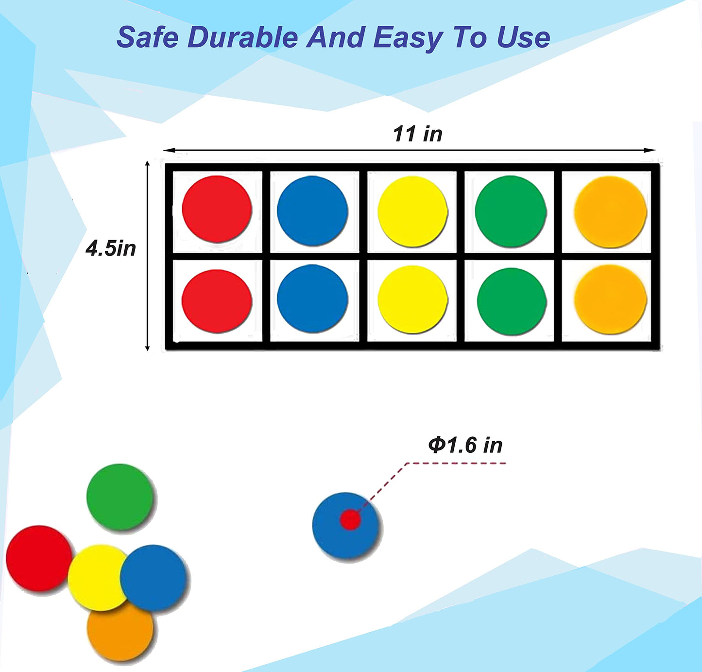 BAIVYLE Foam Magnetic Ten Frame Set for Toddlers - 5 Ten Frames with 55 Magnetic Counters | Math Manipulative for Addition, Subtraction & Number Sense | Classroom & Homeschool Supplies