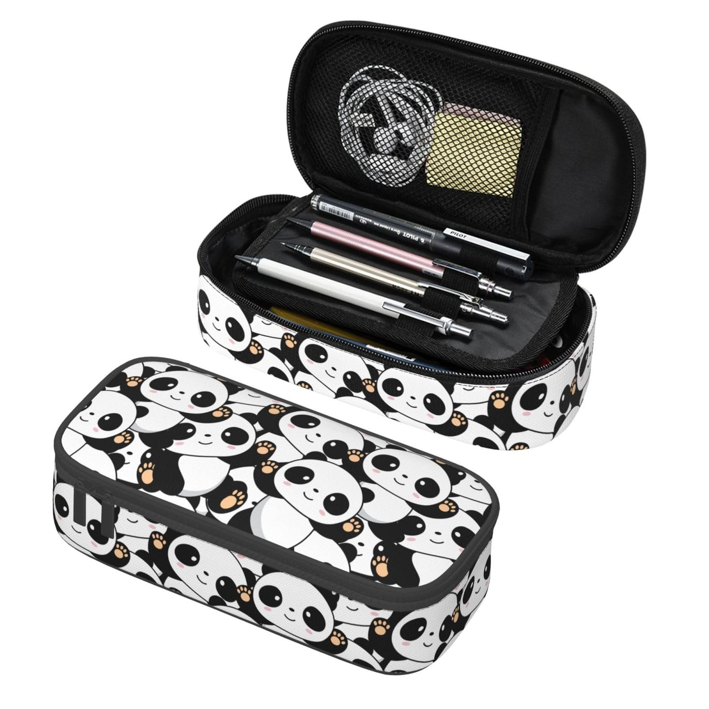 Geoocii Panda Large Capacity Pencil Case Organizer Pencil Pouch Stationery With Zipper School Supplies Pencil Bag For Girls Boys Teens Adult Office