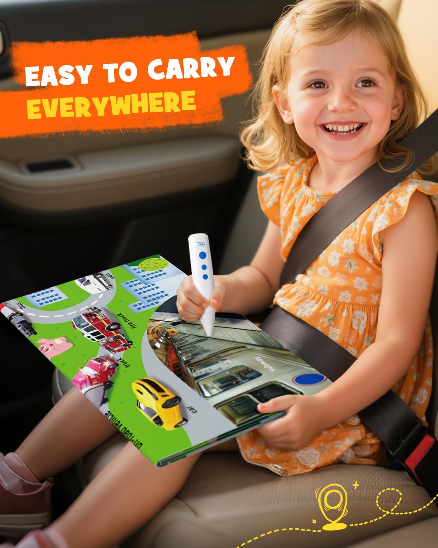 TEKFUN Talking Learning Poster Set for Toddlers 1-3, Interactive Educational Wall Poster with Speaking Pen, Screen-Free Letter & Word Learning for Homeschooling & Preschool Classroom