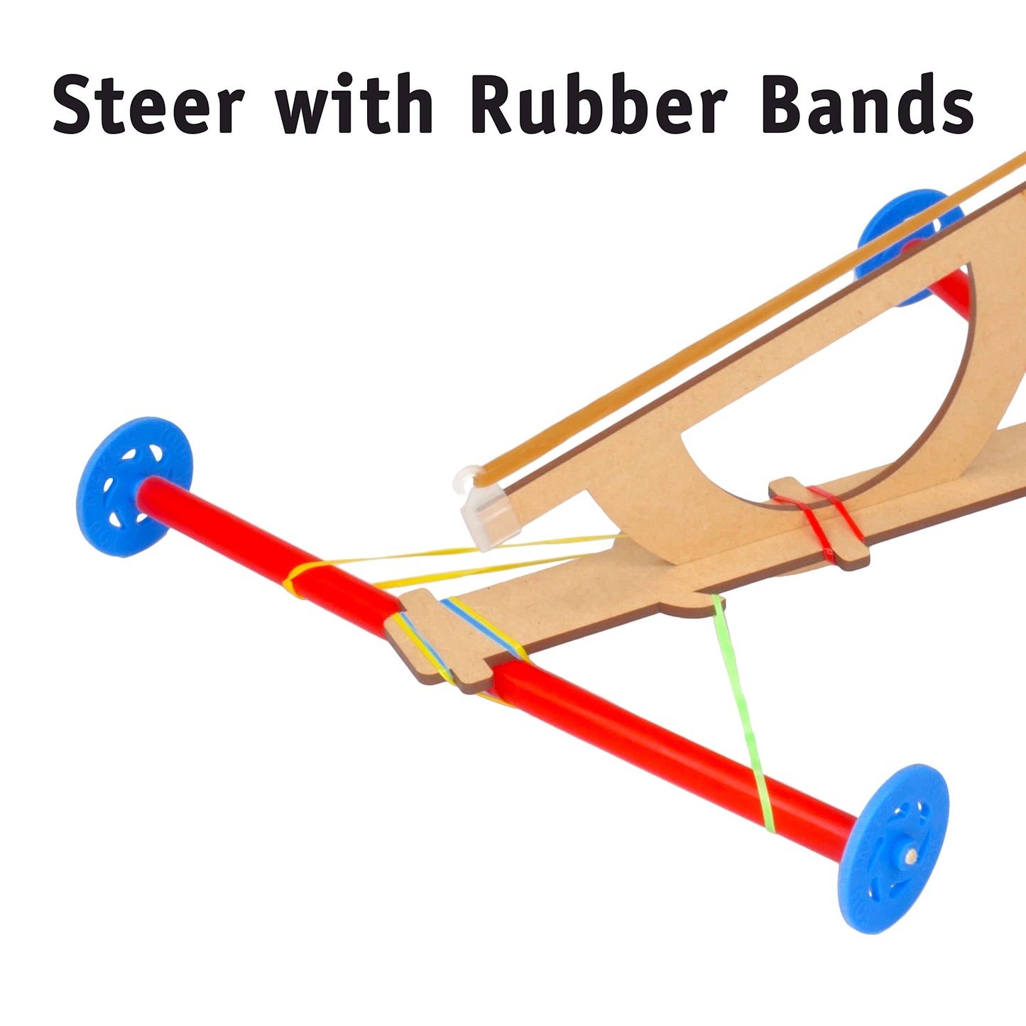 Rubber Band Propeller Car Kit, 30-Pack – Build 30 Rubber Band Propeller Cars, Complete STEM Engineering Project Kit for Classrooms, Ages 8+
