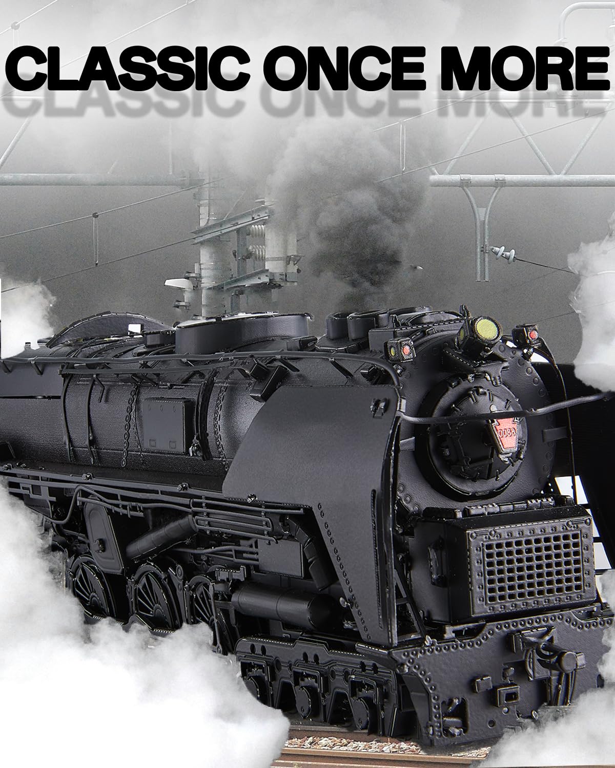 Piececool 3D Metal Puzzles for Adults, Class S-2 Locomotive Steam Train Model Building kit, Hobbies DIY Creative Gifts for Christmas Birthday Valentines Day