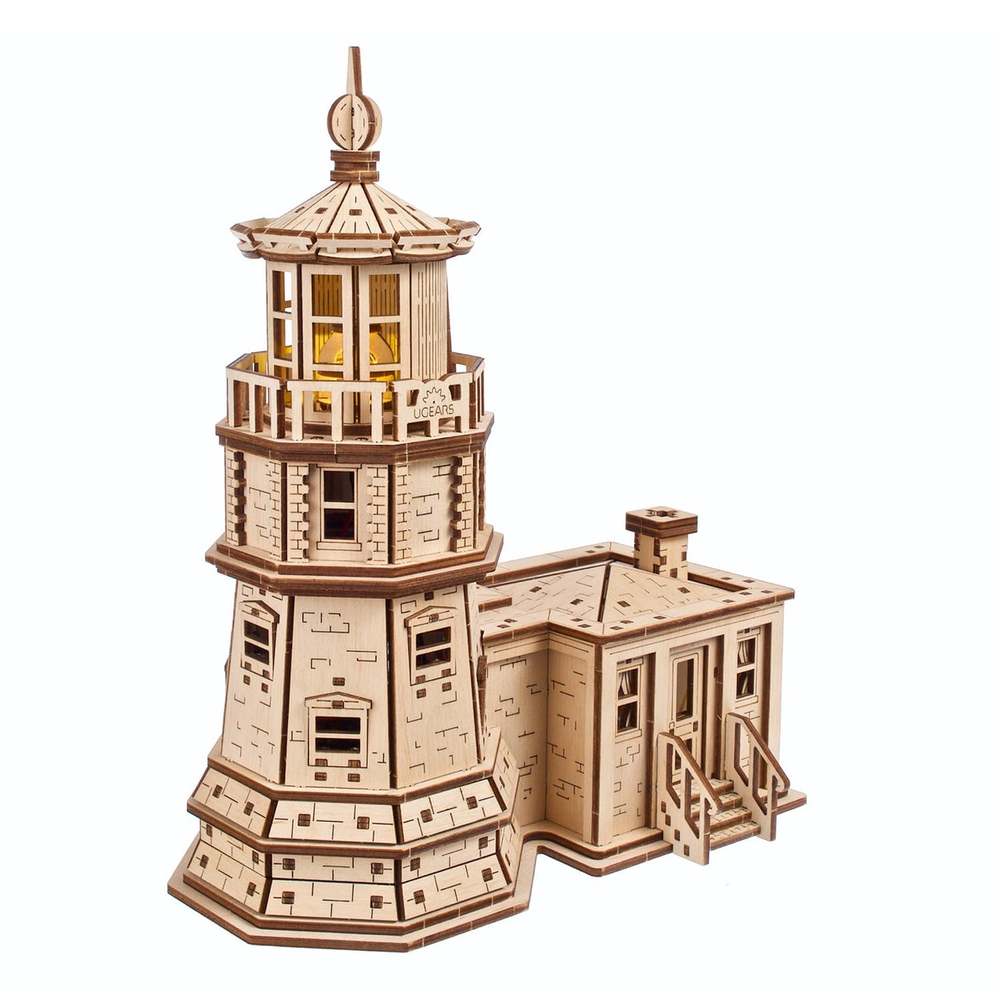 UGEARS Split Rock Lighthouse 3D Wooden Puzzles for Adults – Wooden Model Kits for Adults, Crafts for Adult, Model Kits to Build, Wooden 3D DIY Model Brain Teaser, Hobby Set