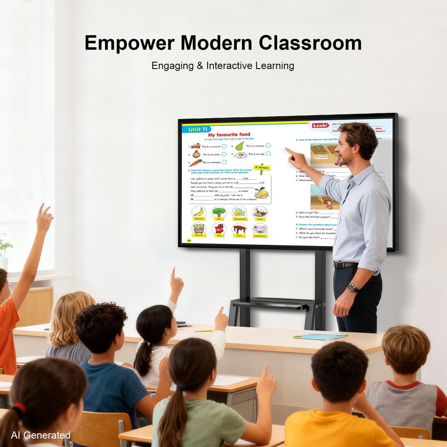 JYXOIHUB Smart Board, 49 Inch Digital Electronic Whiteboard with 8-Core CPU, Support 8K UHD Decoding, Smartboard for Classroom, Screen Mirroring for Live Streaming, Advertising(Board Only)
