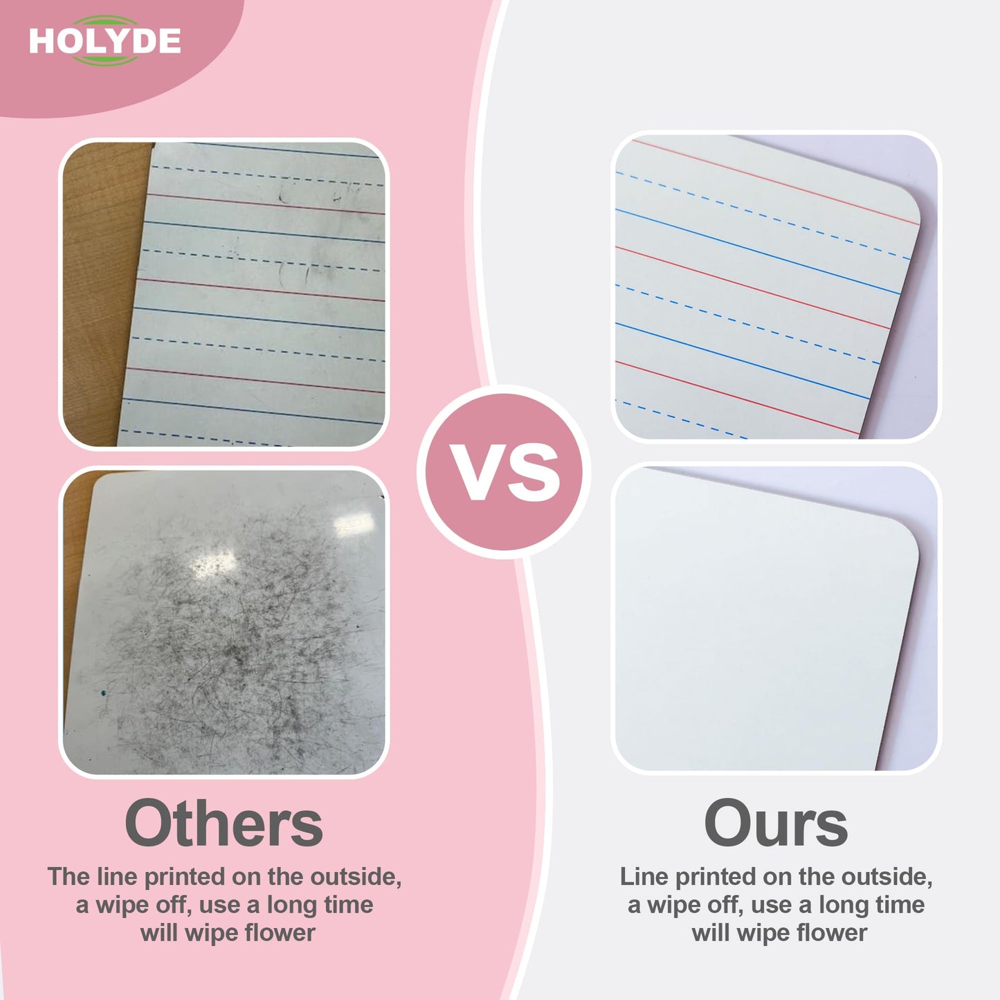 Dry Erase Boards 32 Pack, Double Sided Small Whiteboards with Lines for Kids, Students, Teacher & Classroom Pack, 9"x12" Mini Individual White Boards Lined for Writing Math English Practice