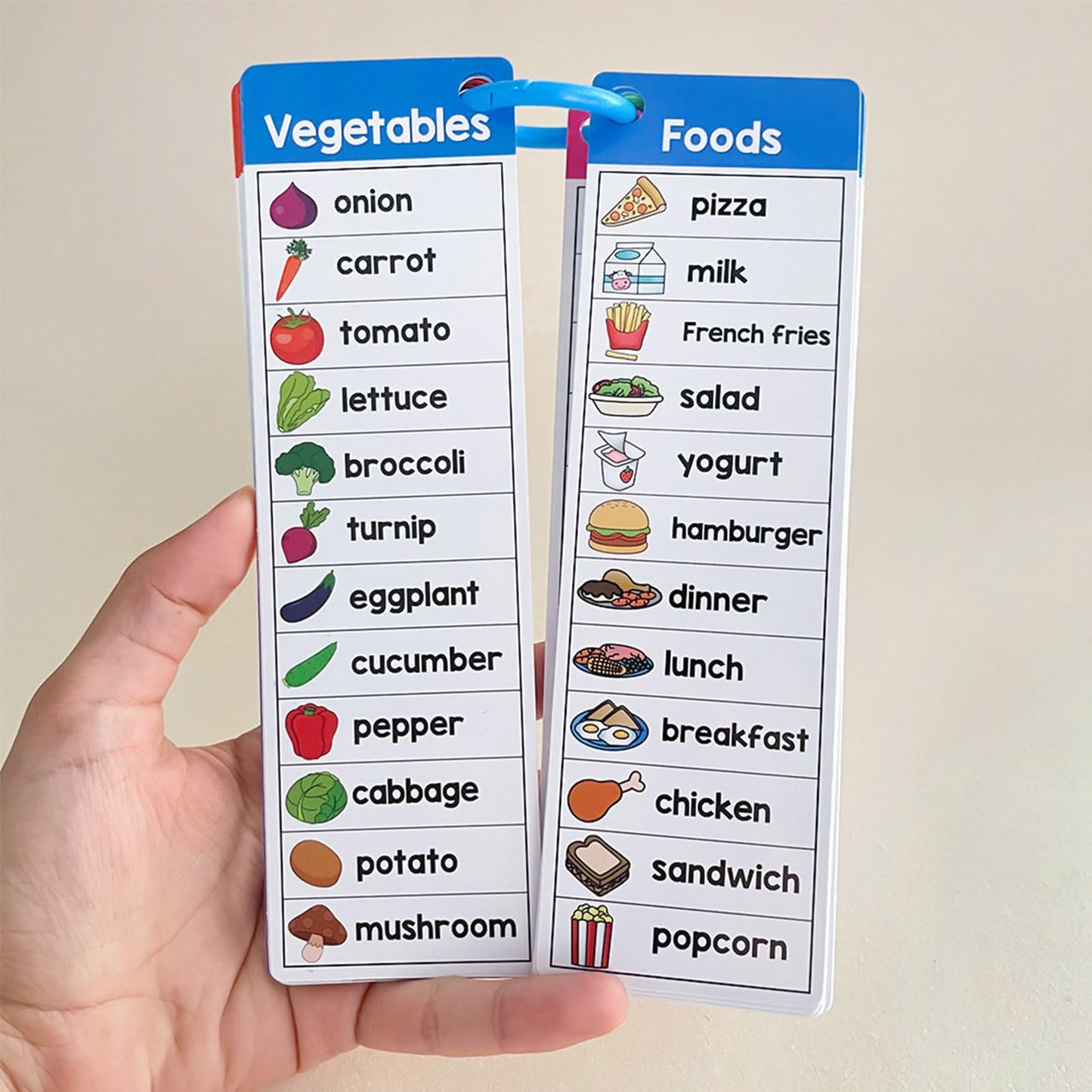 Double Sided Vocabulary Flashcards Educational Learning Cards High Frequency Sight Words Learn to Read Double Sided Vocabulary