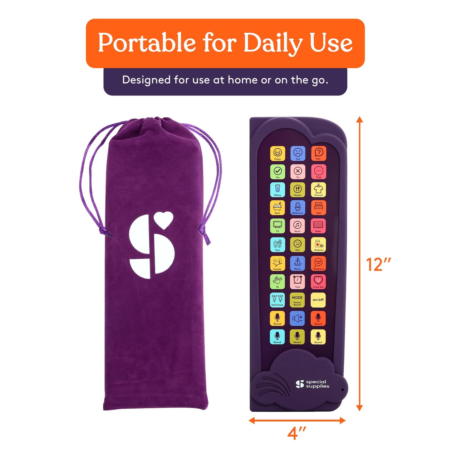 Special Supplies AAC Communication Device for Speech Therapy, Talker Buddy Communication Device for Non Verbal Kids & Adults, Talking Aids for Home or School + Travel Bag (Talker Buddy Cloud)