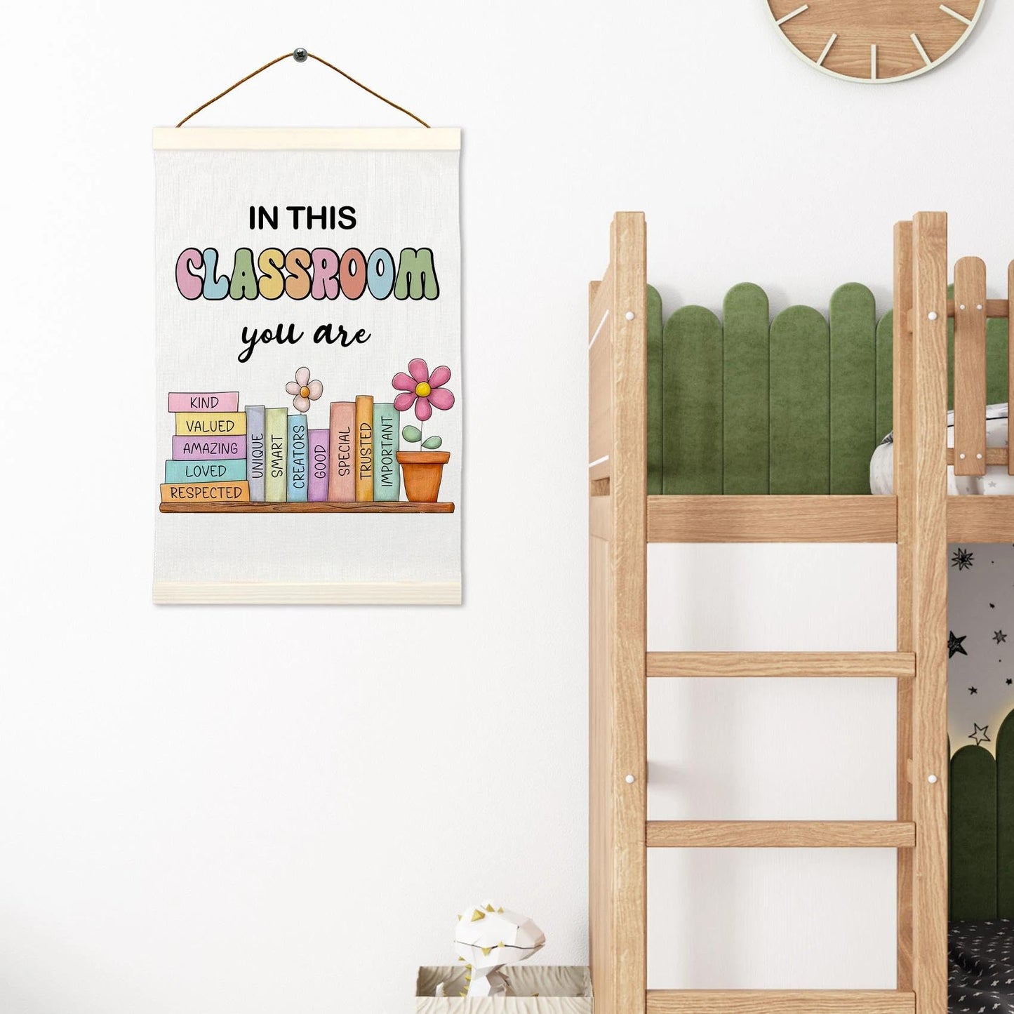 LKETW Inspirational Classroom Poster Hanger Frame 12x16 Inch, Positive Affirmations Motivational Wall Art Posters for Classroom, Inspirational Hanging Banner Decor for Home Kids Room Bedroom
