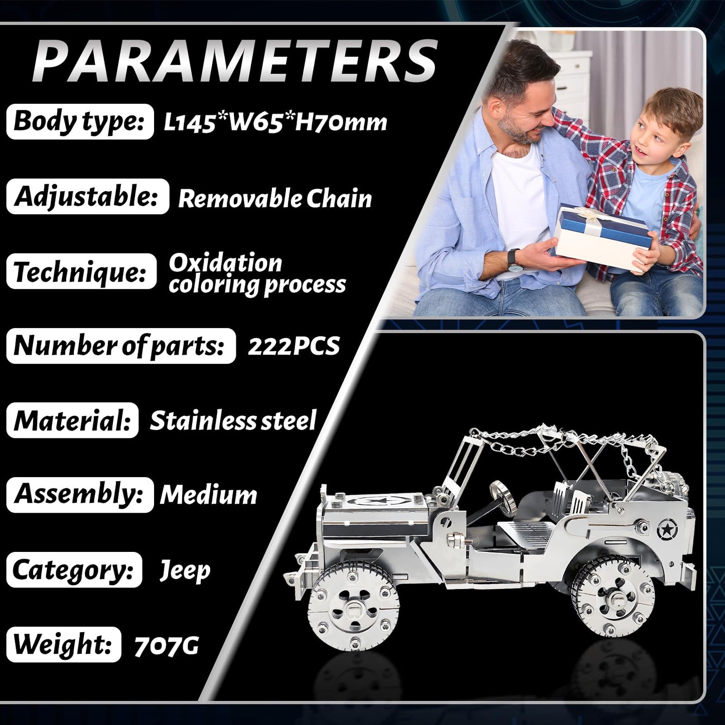 3D Metal Model Kits, Mechanical Iron Blood Car 3D Metal Puzzle,Steel Series DIY Brain Teasers Simple 3D Puzzles Home Decor Art Craft Gifts Toys for Adult