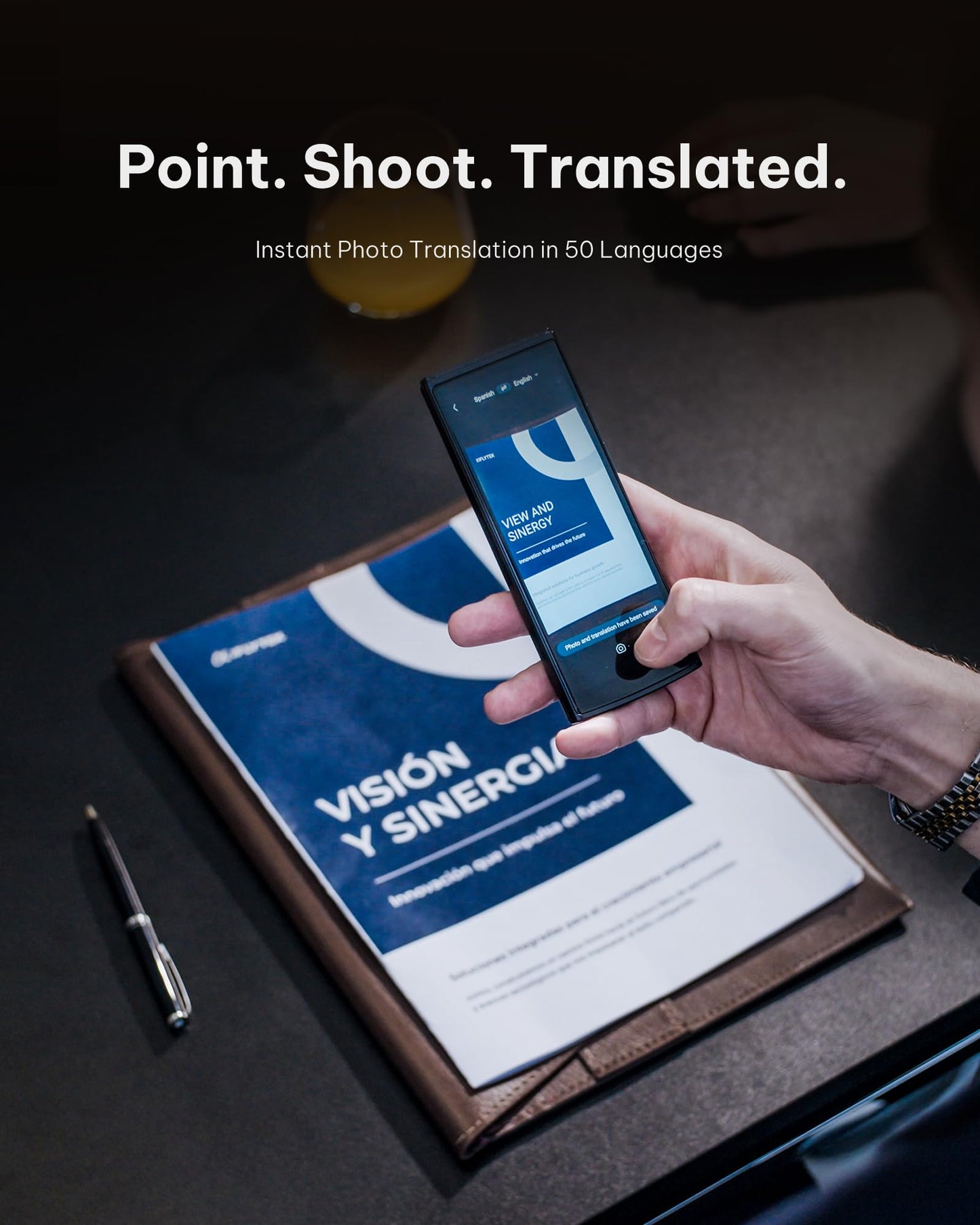 iFLYTEK AI Language Translator Device — 2-Year Free Global Data & Real-Time Voice Translation Device, HIPAA-Compliant, 60 Languages & 18 Offline Packs for Business and Travel, Black