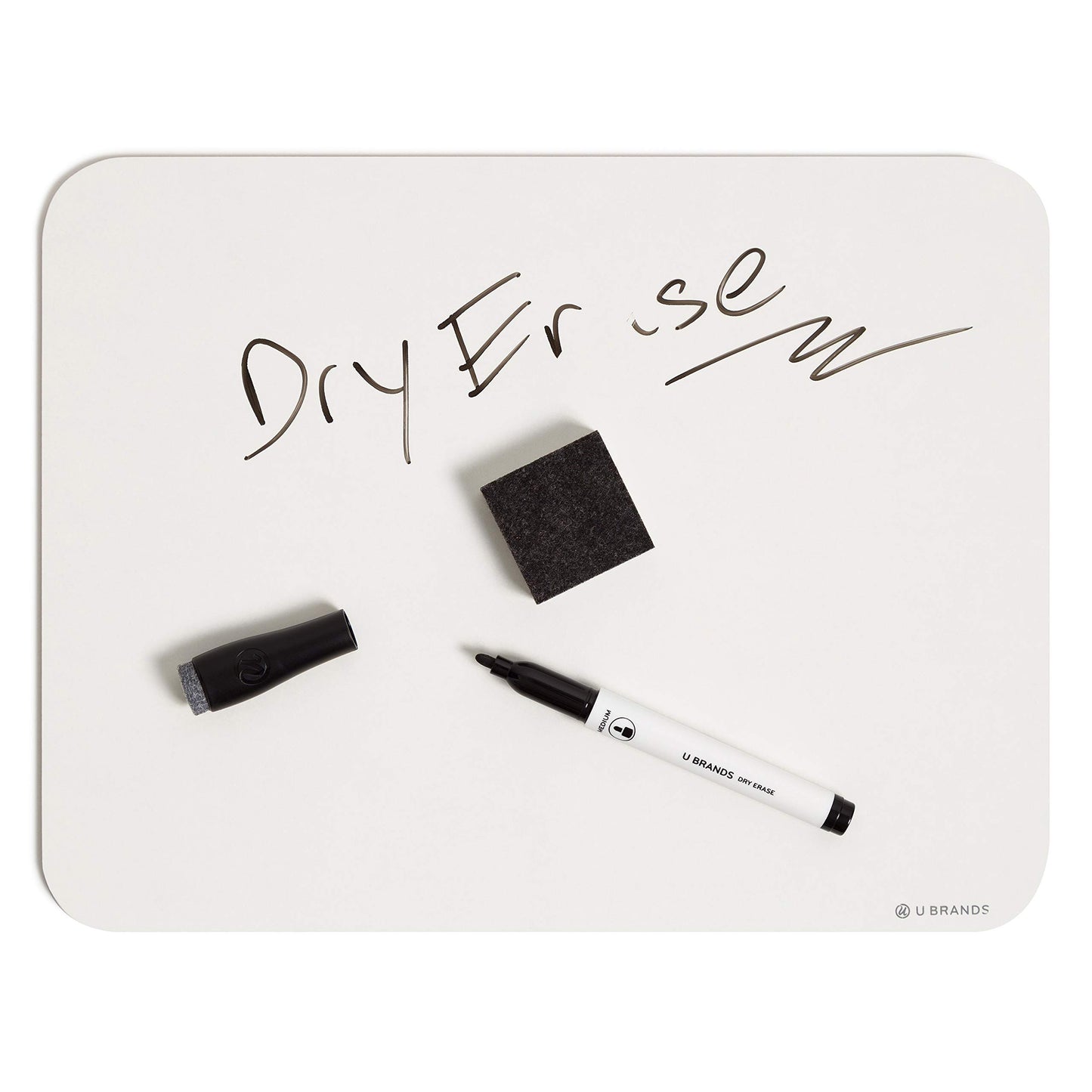 U Brands Dry Erase Lap Board Set, 12” x 9”, Small Whiteboard, Includes 6 Markers and 6 Erasers, 6 Count