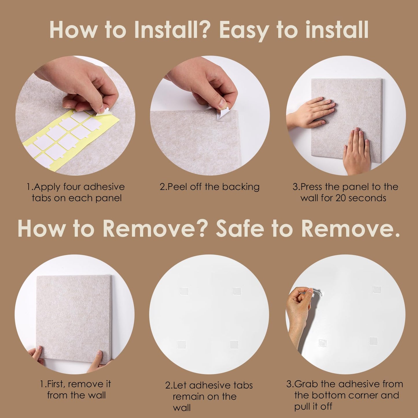 Bulletin Board 47" X 24" Cork Boards for Wall Alternative 8 Pack Oatmeal Non-Stripe Felt Bulletin Board 48 Safe Adhesive 35 Push Pins for Office School Home Room Decor