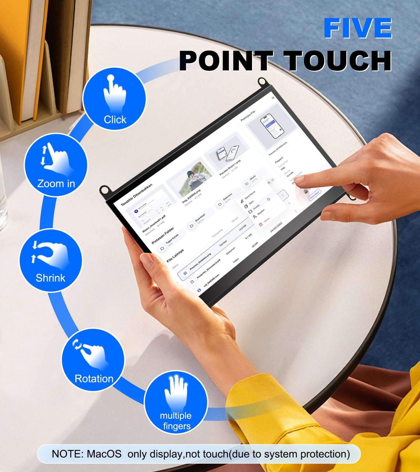 Forzola 7 Inch Touchscreen Monitor Compatible with Raspberry Pi, 1024x600 IPS Portable HDMI Touch Screen Display Compatible with Raspberry Pi 5/4B/3B+/3B/B+ Jetson Nano Win11/10/8/7