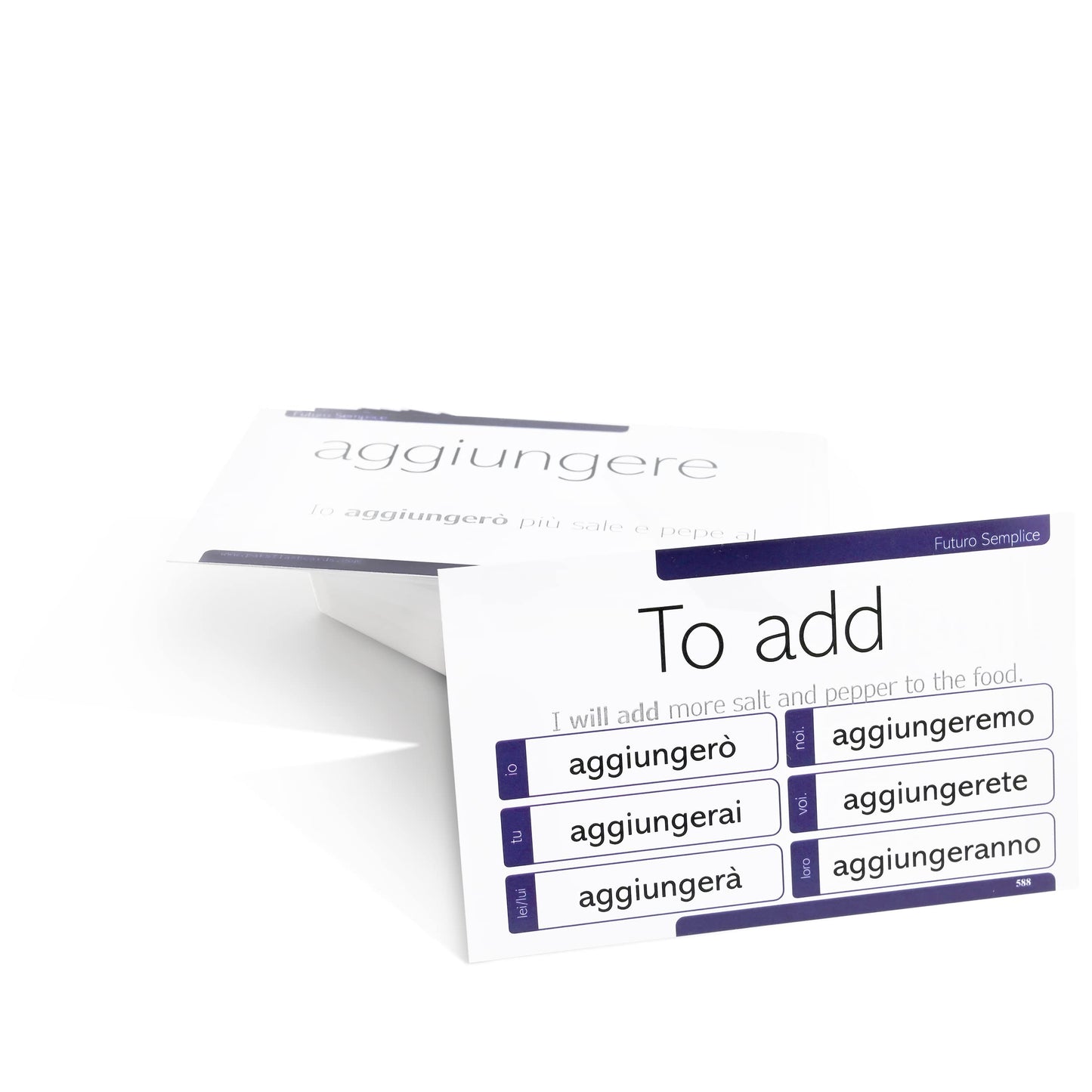 Pat's Flash Cards 800 Italian Conjugation Flash Cards - 200 Verbs with Full Examples in Both Italian and English and 6 Different Tenses Made in The U.S.A