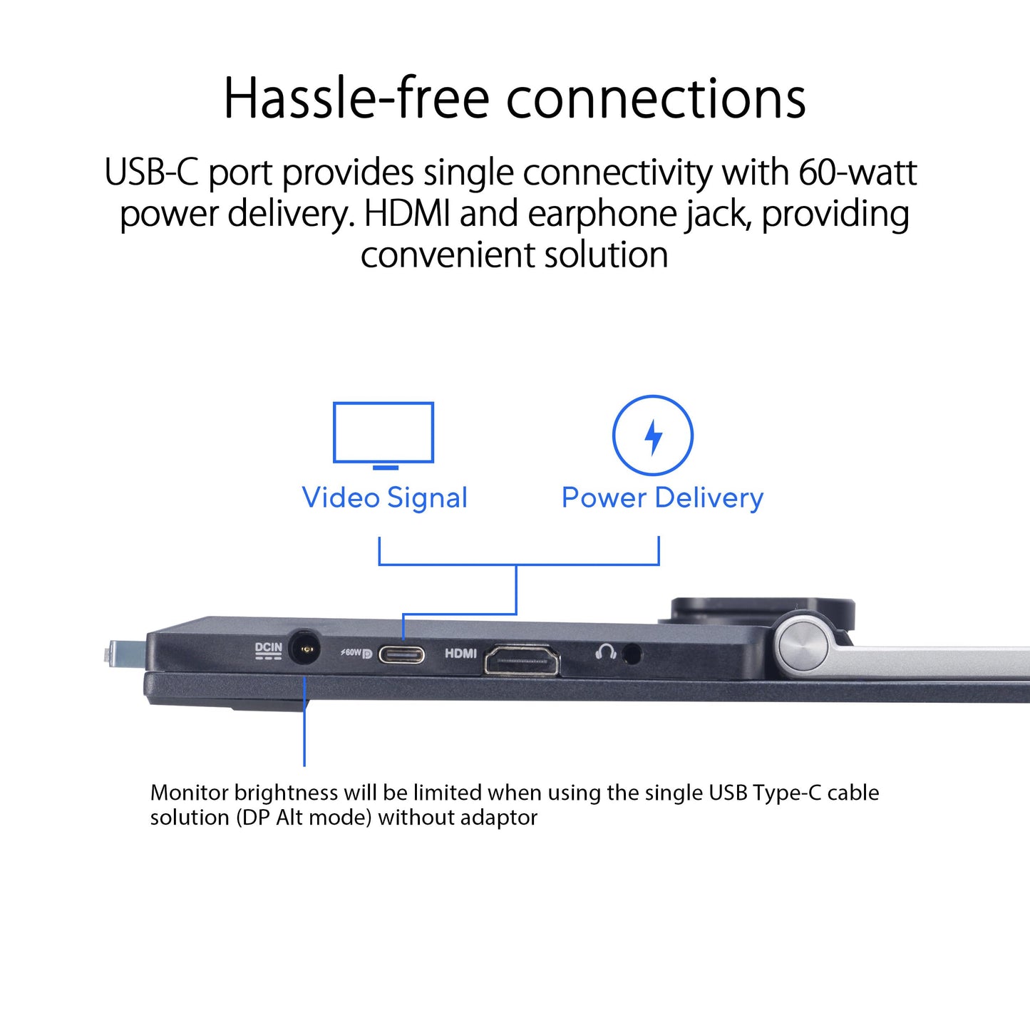 ASUS ZenScreen 22” (21.5 viewable) 1080P Portable Monitor (MB229CF) – Full HD, IPS, 100Hz, USB-C PD 60W, Speakers, Carrying Handle, Kickstand, C-clamp Arm, Partition Hook, Subwoofer, 3 yr Warranty