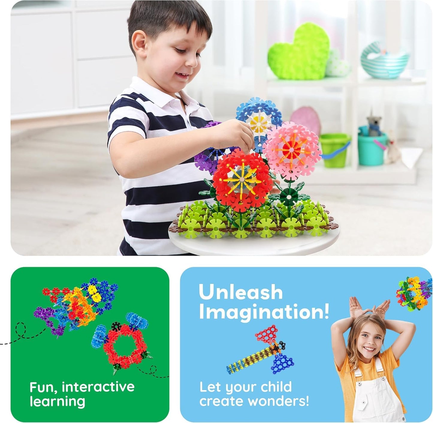PicassoTiles Building Chips 600 Pieces Interlocking Construction Chips Creative Disc Block Toy Set STEM Learning Toys for Early Education and Child Brain Development Kids Boys Girls Age 3 and Up PTF60