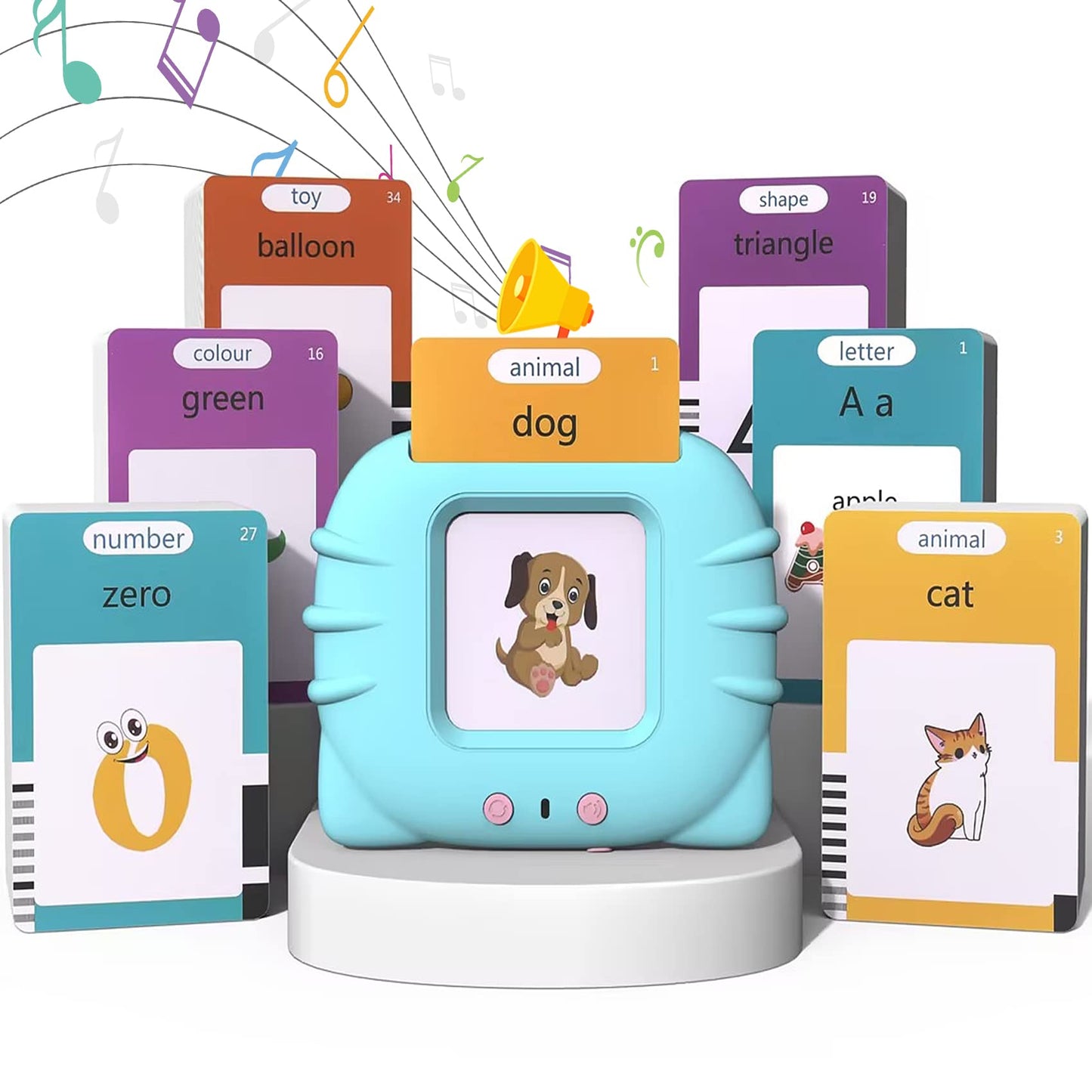 Talking Flash Cards for Toddler, Learning Toys for Toddlers 1-3 Pocket Speech, Talking Learning Flash Cards Educational Toys Sensory Toys Gift for Boys and Girls (510 Sight Words-Blue)