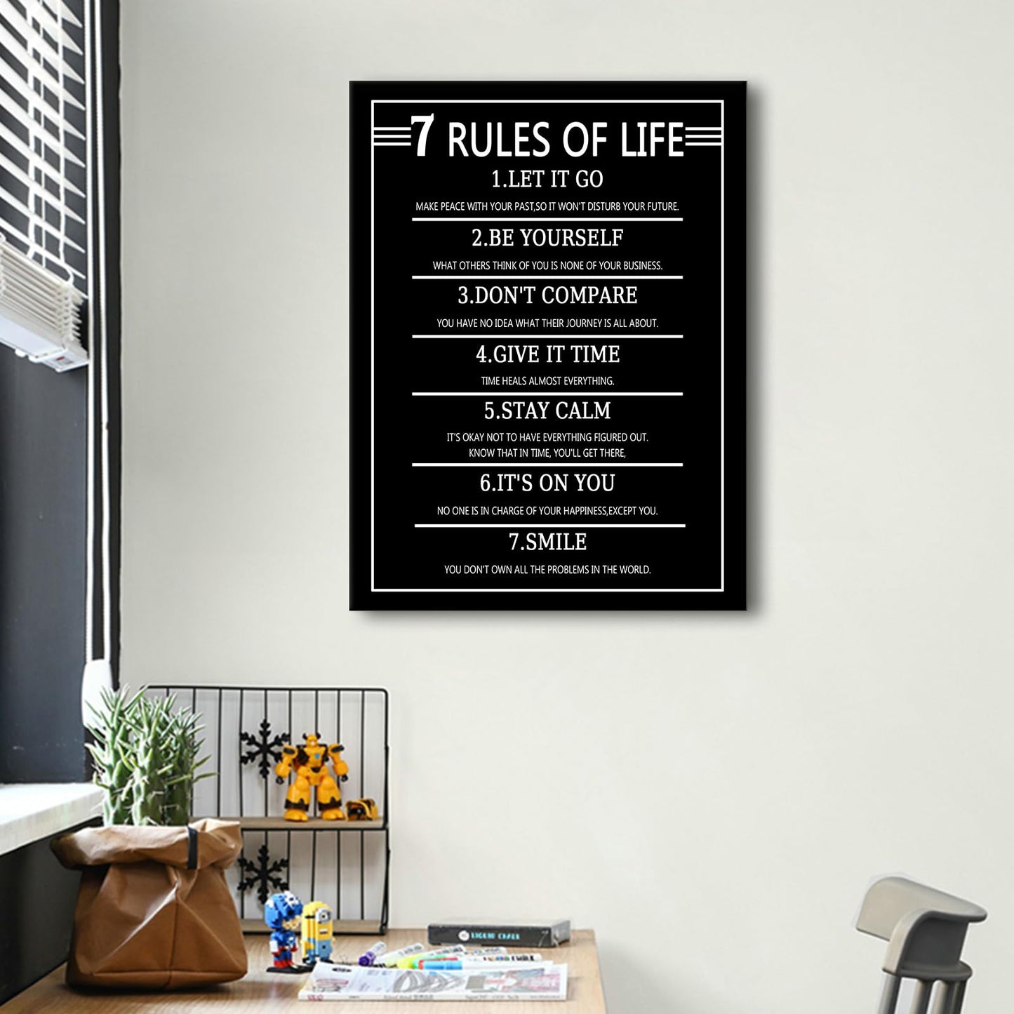 Motivational Canvas Wall Art Home Decor Inspirational Entrepreneur Quotes Poster Print Modern Positive Theme Painting Artwork for Teens Room Office Bedroom Wall Picture Ready to Hang [18''Wx24''H]