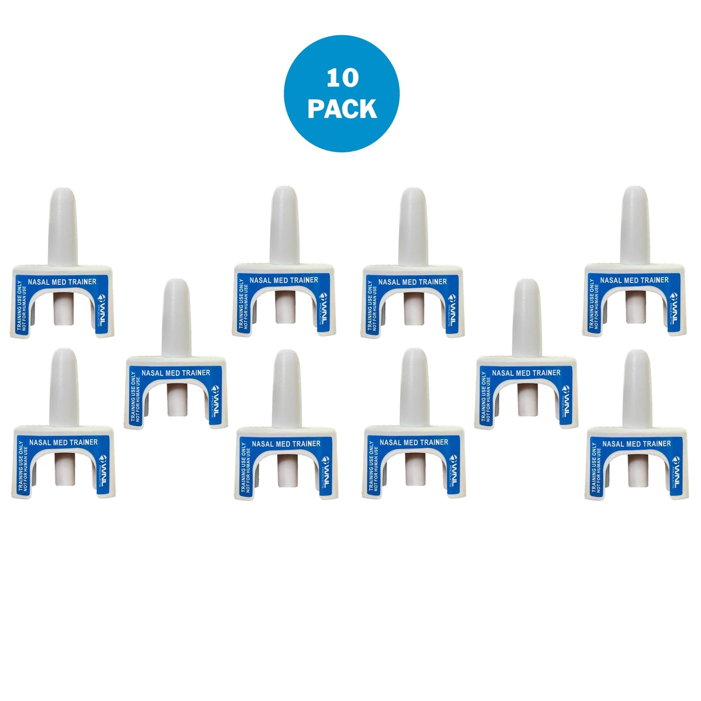 WNL Products 5000NMT Nasal Med Trainer, Naloxone Training Device, for use in Educational Narcan Training Only - 10 Pack