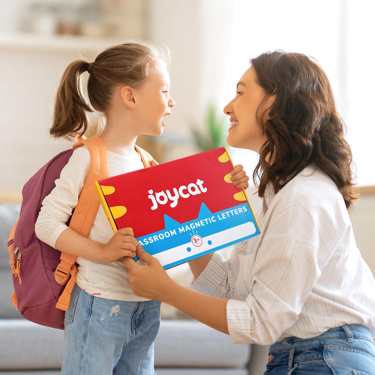 JoyCat Classroom Magnetic Letters Kit 238 Pcs with Double-Side Magnet Board - Foam Fridge Alphabet Letters for Kids Spelling and Learning