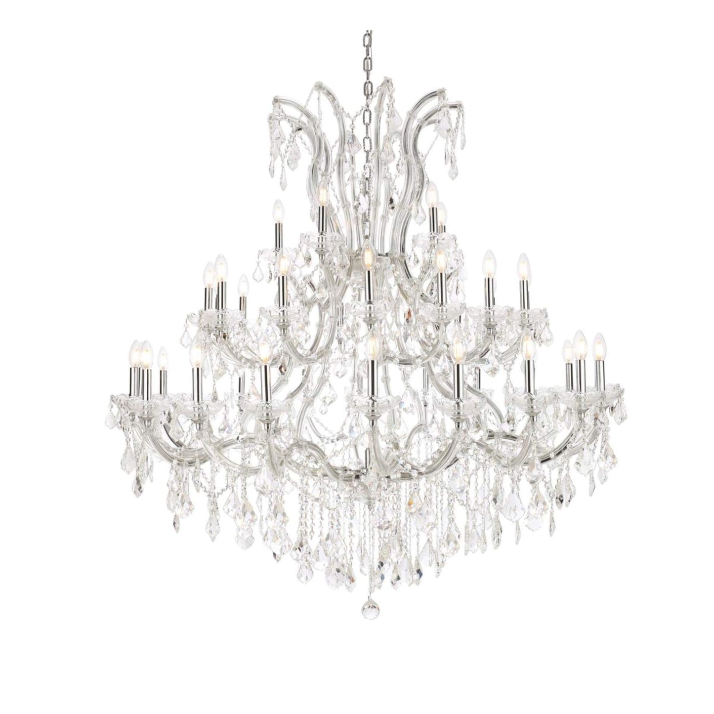 Elegant Lighting Royal Cut Crystal Chandelier 52in Chrome Model 2800G52C/RC