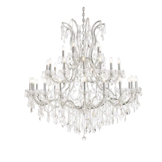Elegant Lighting Royal Cut Crystal Chandelier 52in Chrome Model 2800G52C/RC