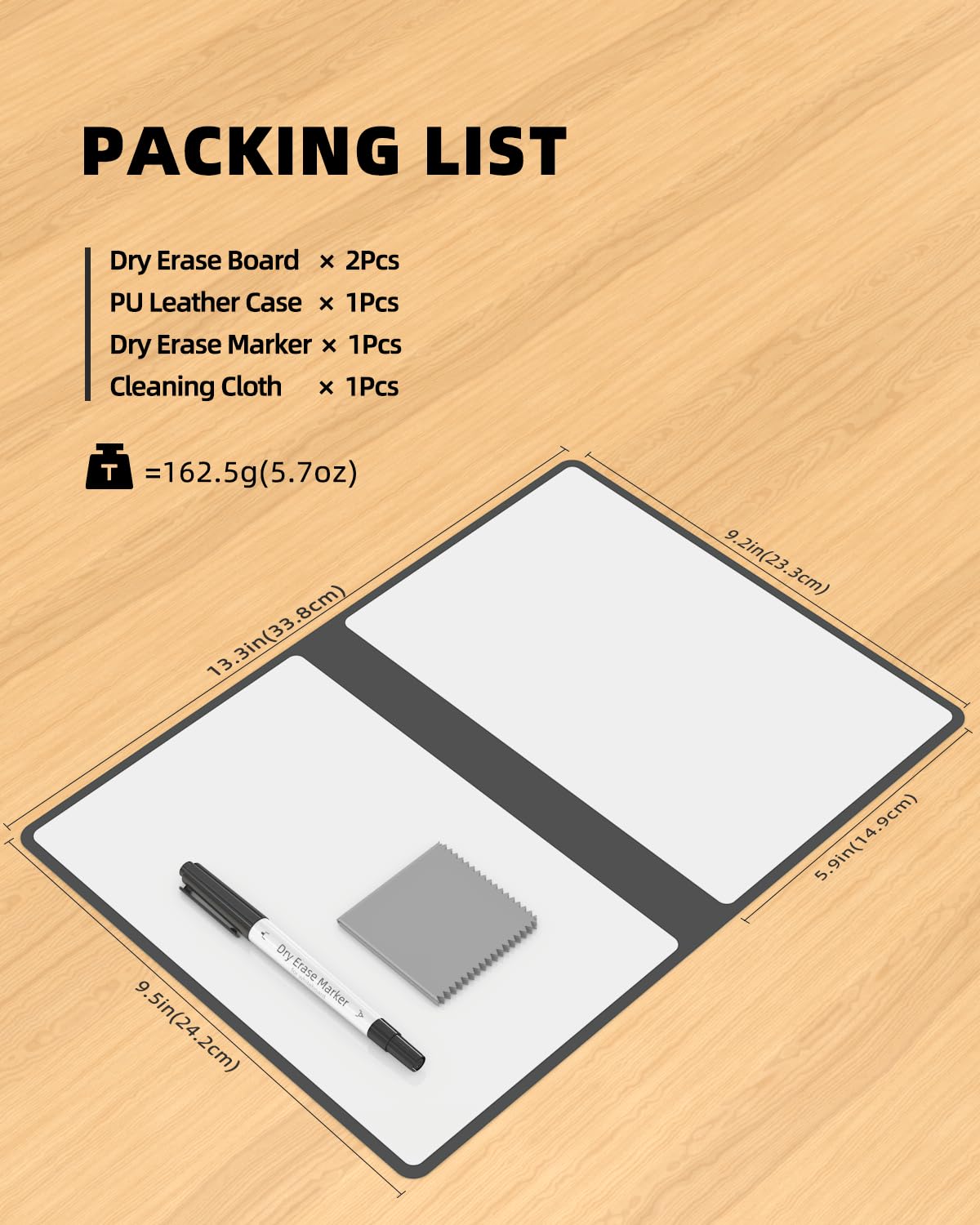 Mehaving Portable Small White Board Dry Erase Board, Reusable 9.5 * 6.6in Notebook Memo, Office Home Supplies Desk Accessories MH760 (Pink)