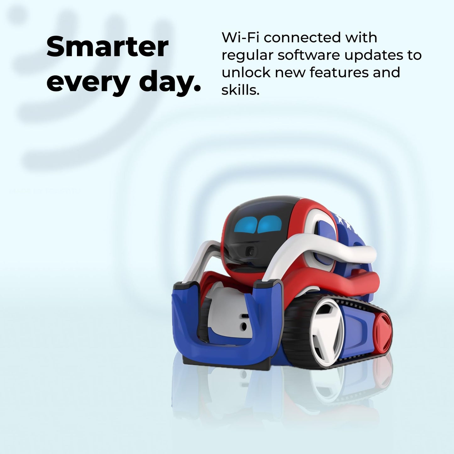 Anki Vector 2.0 AI ChatGPT Connected Robot Companion – Smart Autonomous Home Robot with Face Recognition and Voice Conversations - ChatGPT Subscription Required (Red, White & Blue)