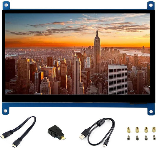 waveshare 7inch HDMI LCD IPS Capacitive Touch Screen 1024×600 Display Monitor Compatible with Raspberry Pi 5/4B/3B+/3B/Pi Zero W/Zero 2W/Pico/Pico W/Pico 2/Pico 2WJetson Nano/Win10/8/7,etc.